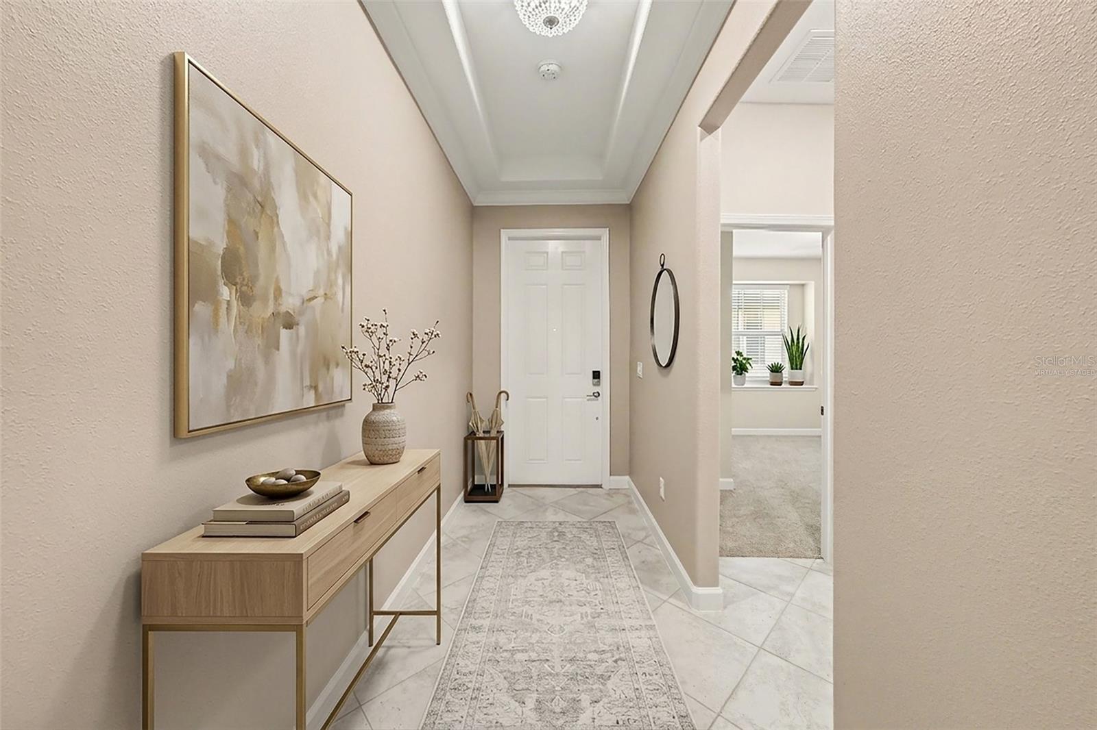 Virtually Staged: 14 ft Grand Foyer