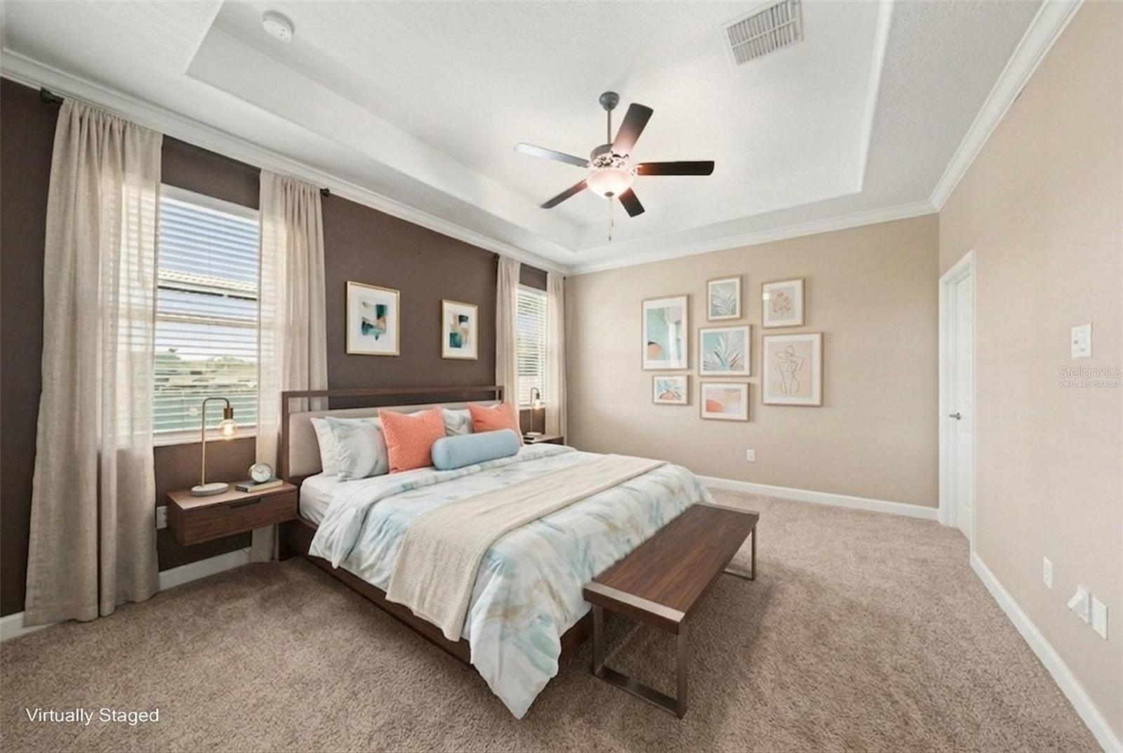 Virtually Staged: Primary Bedroom (16'x13')