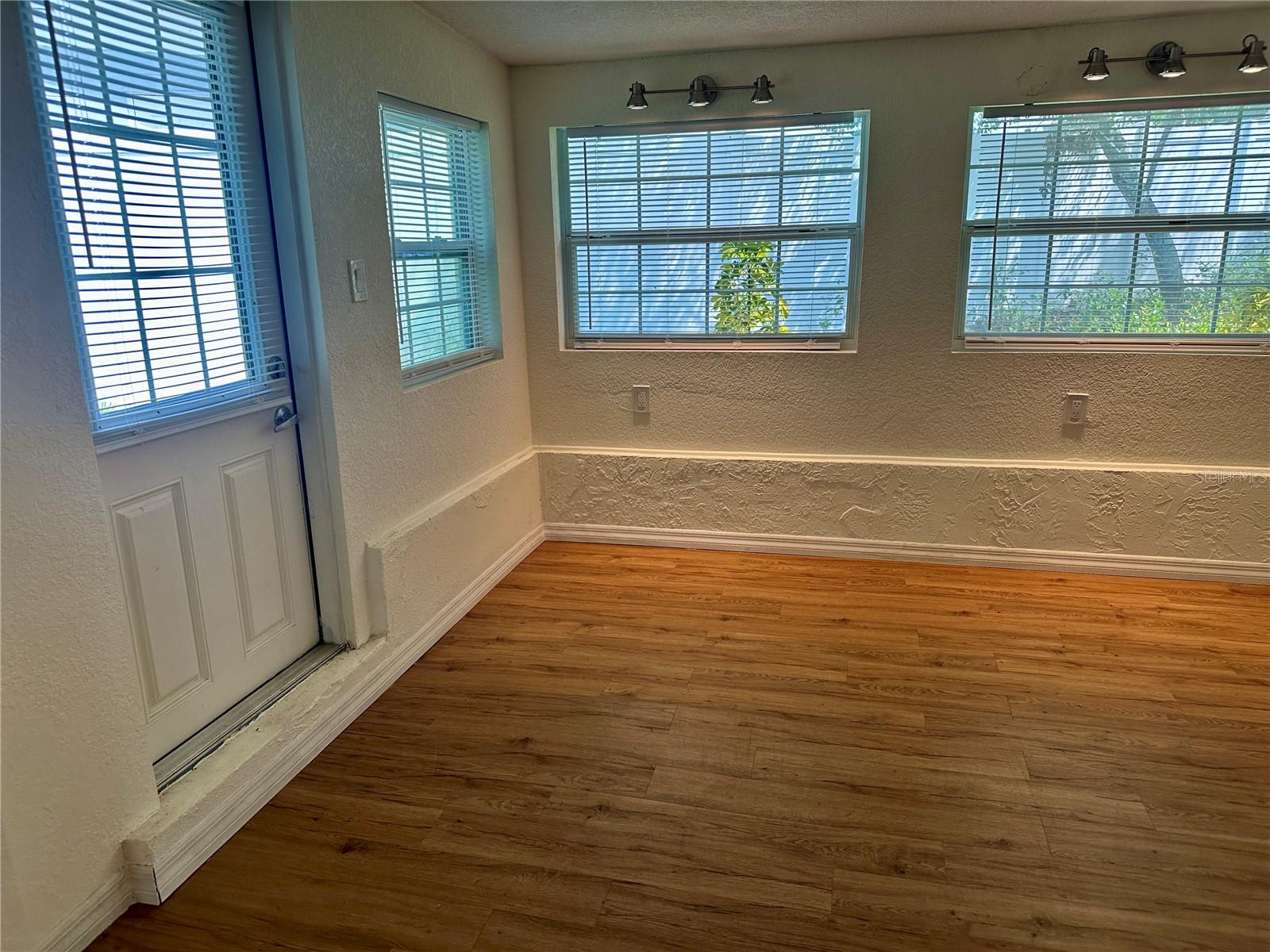 Outside REAR entry door to back yard