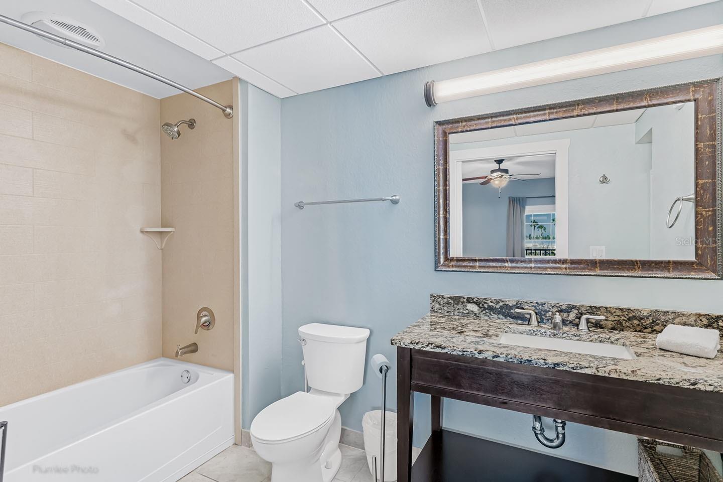 Bathroom 2 with tub/shower combo