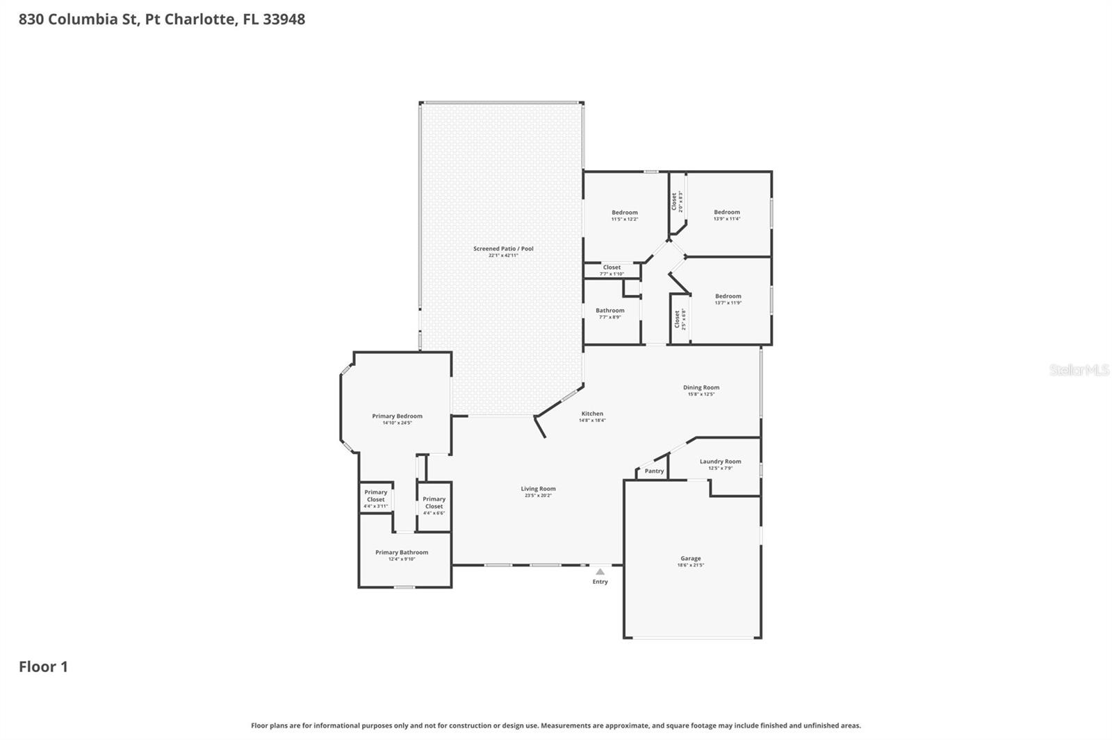 830 COLUMBIA ST, PORT CHARLOTTE, FL, 33948