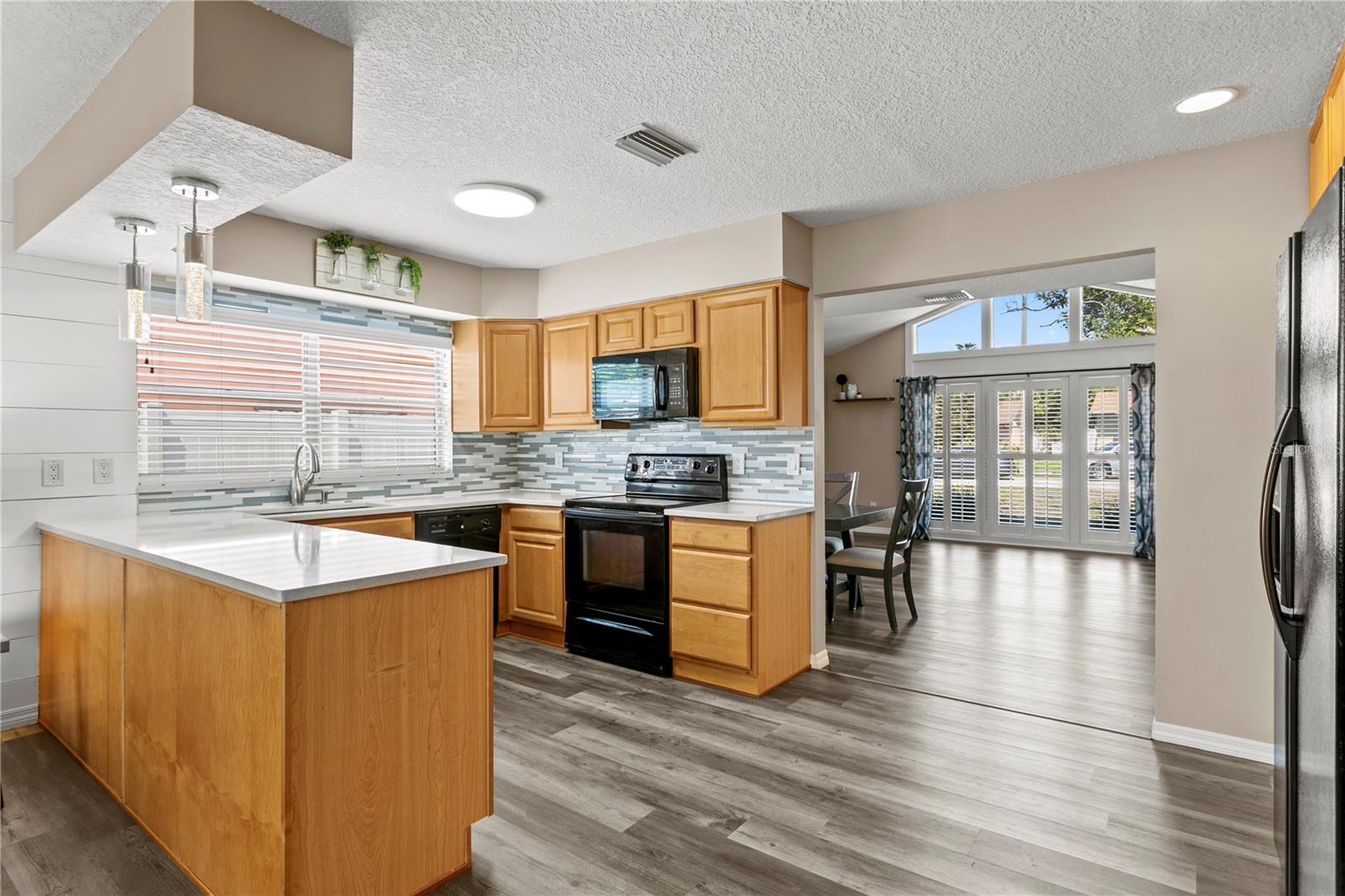Updated kitchen with luxury vinyl flooring