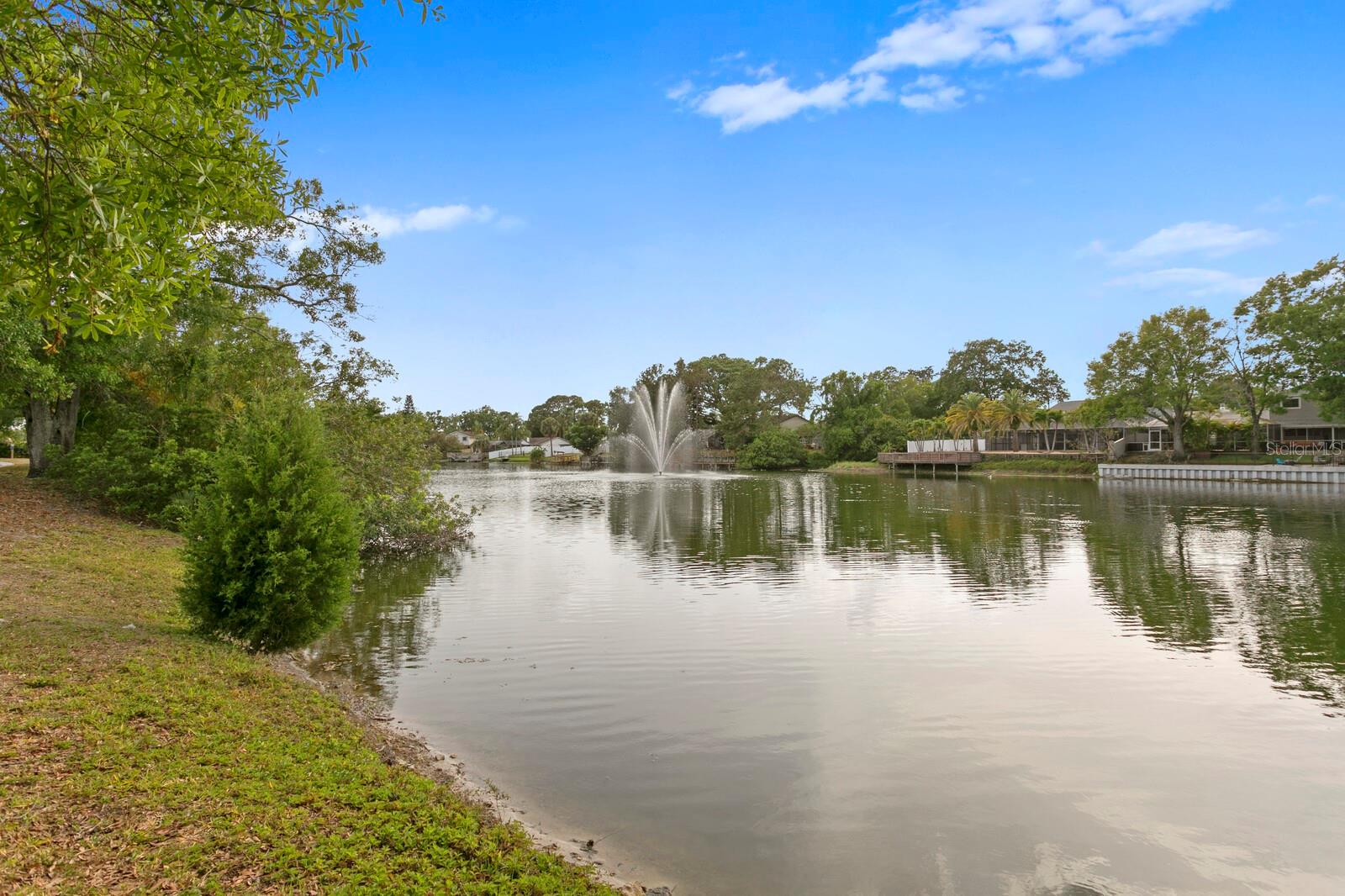 Enjoy peaceful water views at the community lake