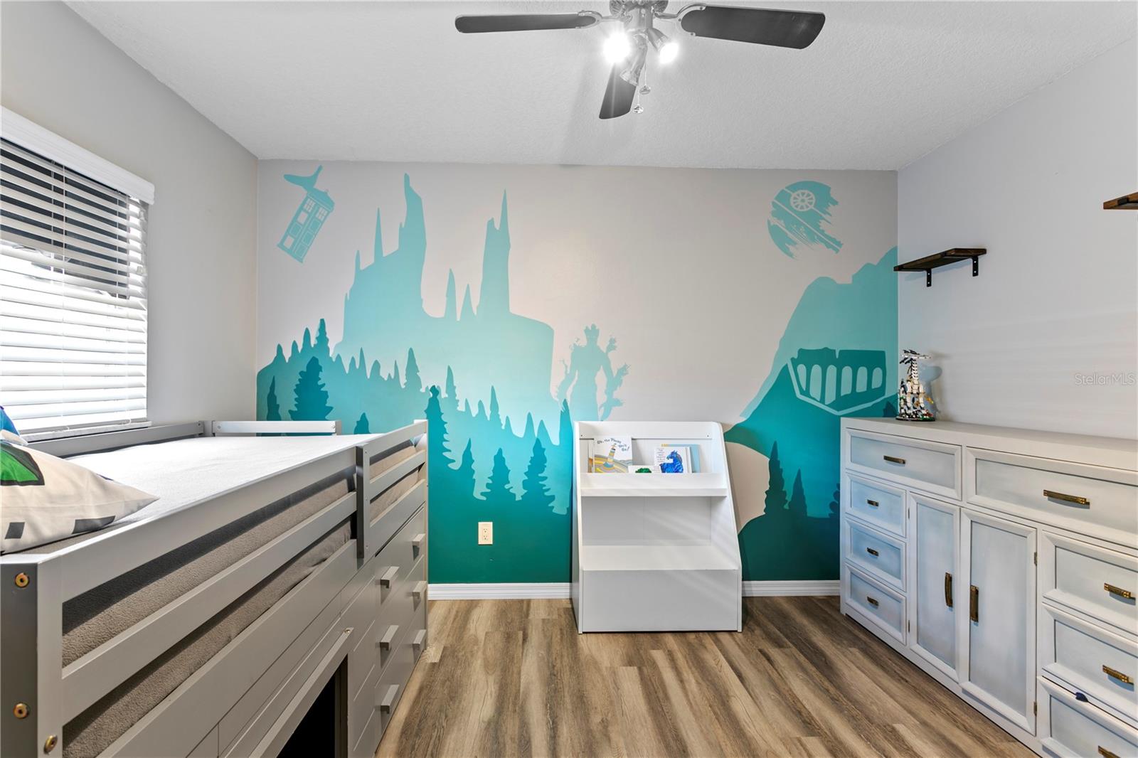 Bedroom #2 with luxury vinyl flooring