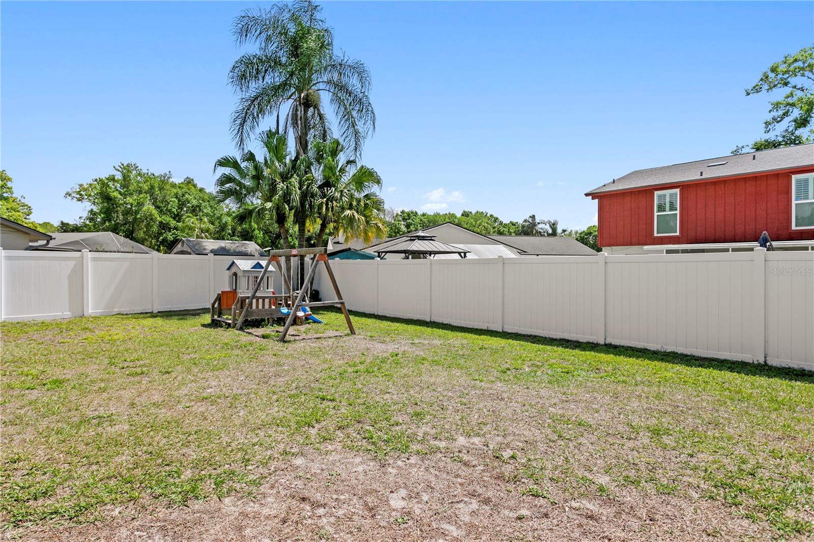 Rear yard is fully fenced