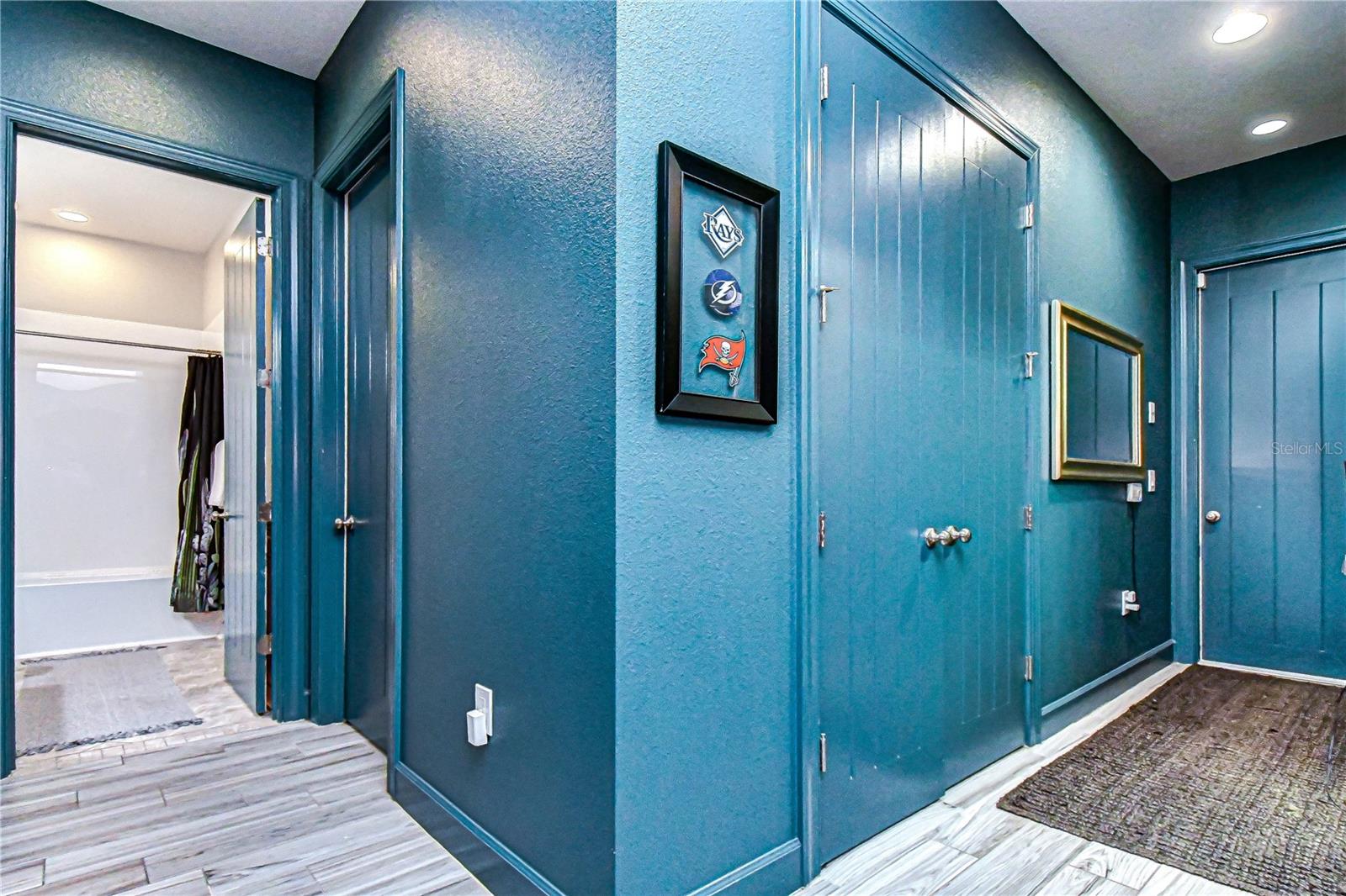 Hallway to garage and laundry room