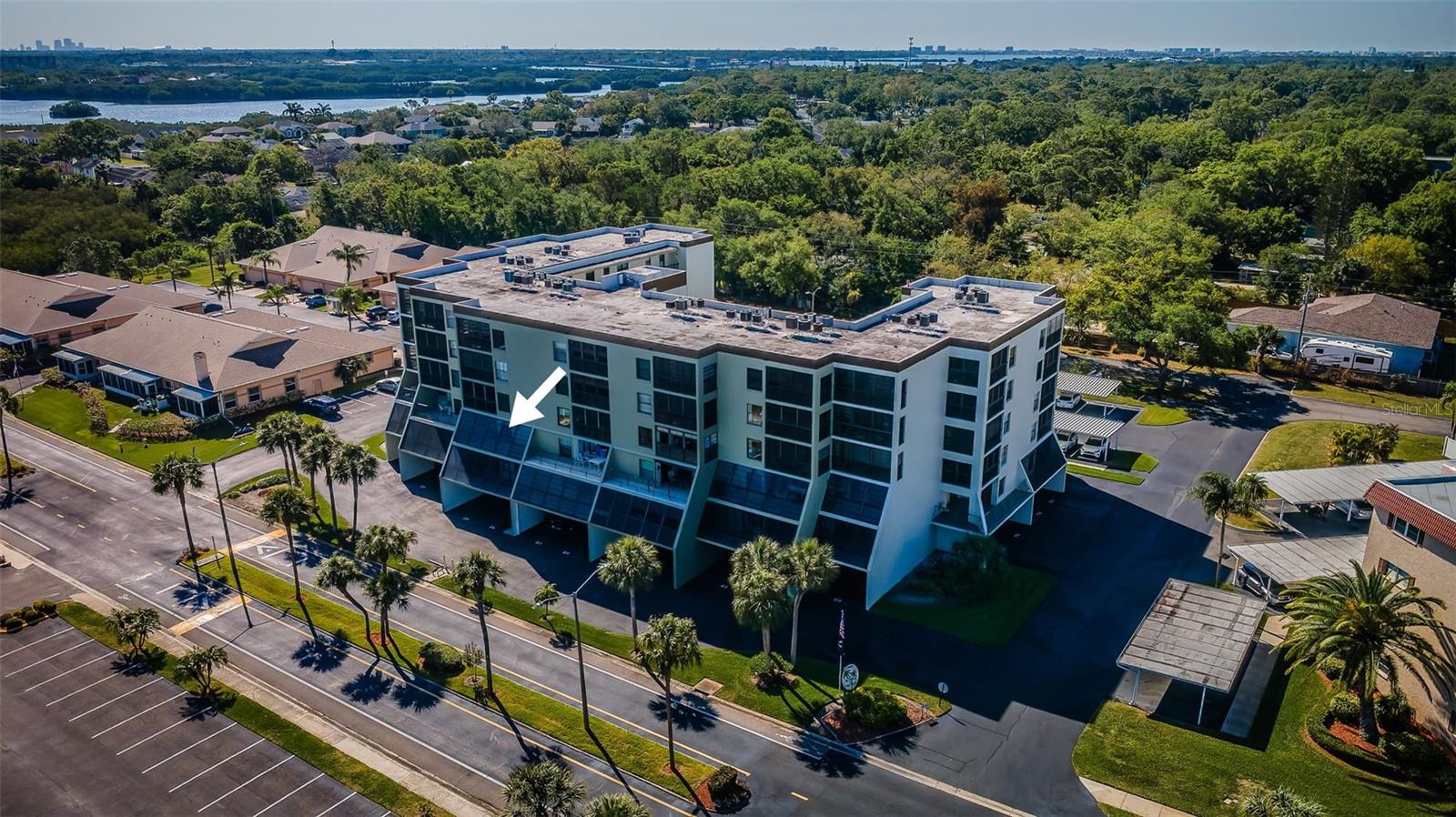 Aerial view The Palms of Long Bayou building