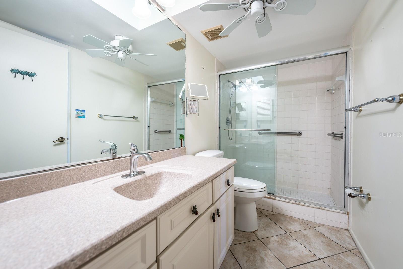 Primary bathroom, walk in shower
