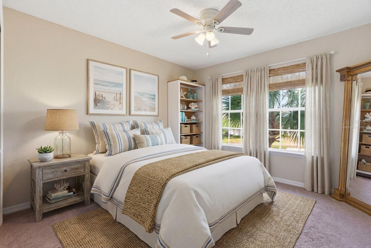 Virtually staged bedroom