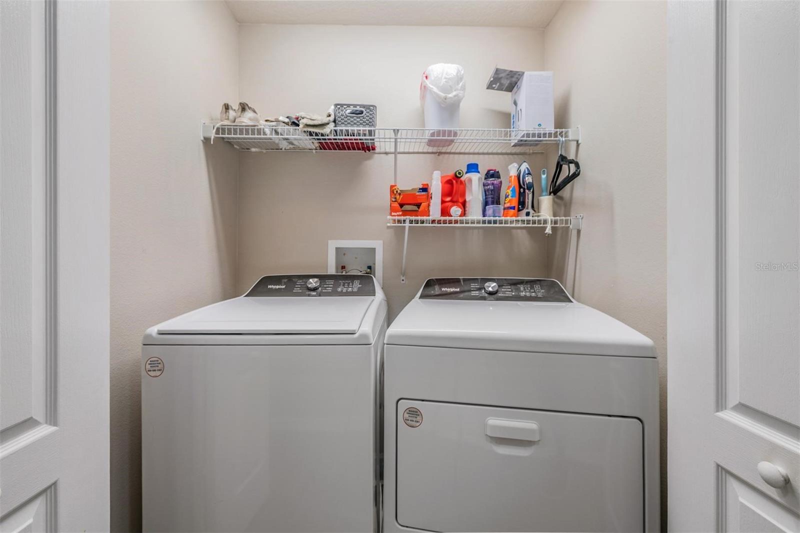 Laundry on second floor between bedrooms.