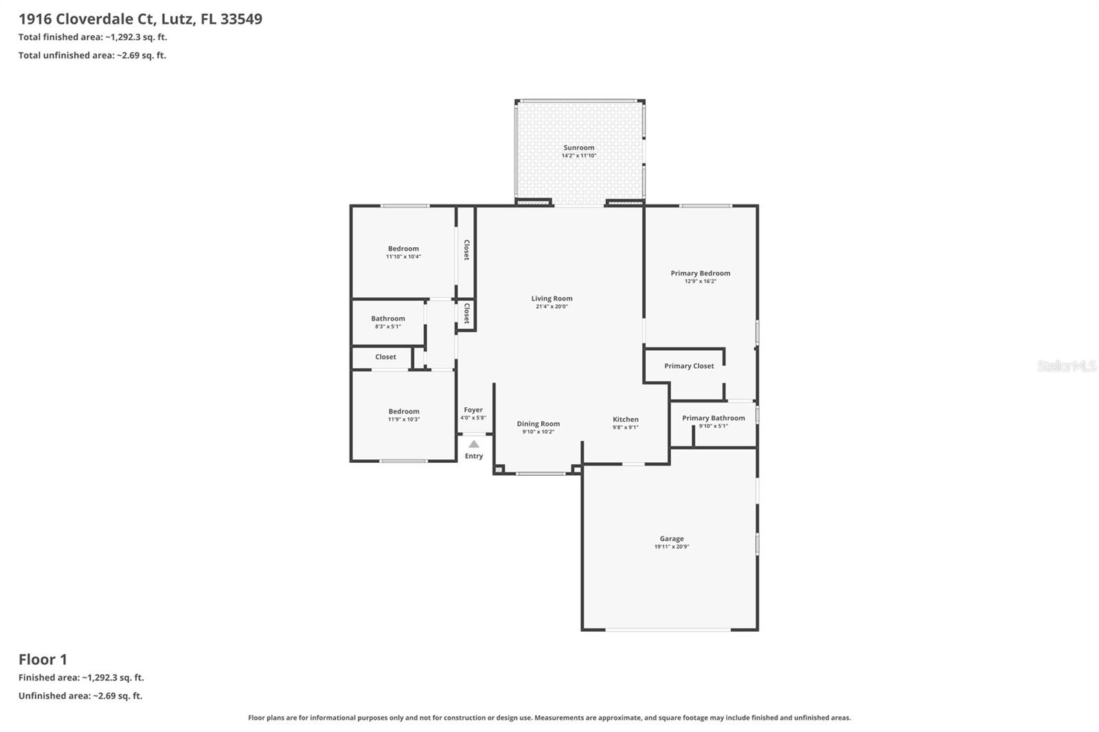 1916 CLOVERDALE CT, LUTZ, FL, 33549