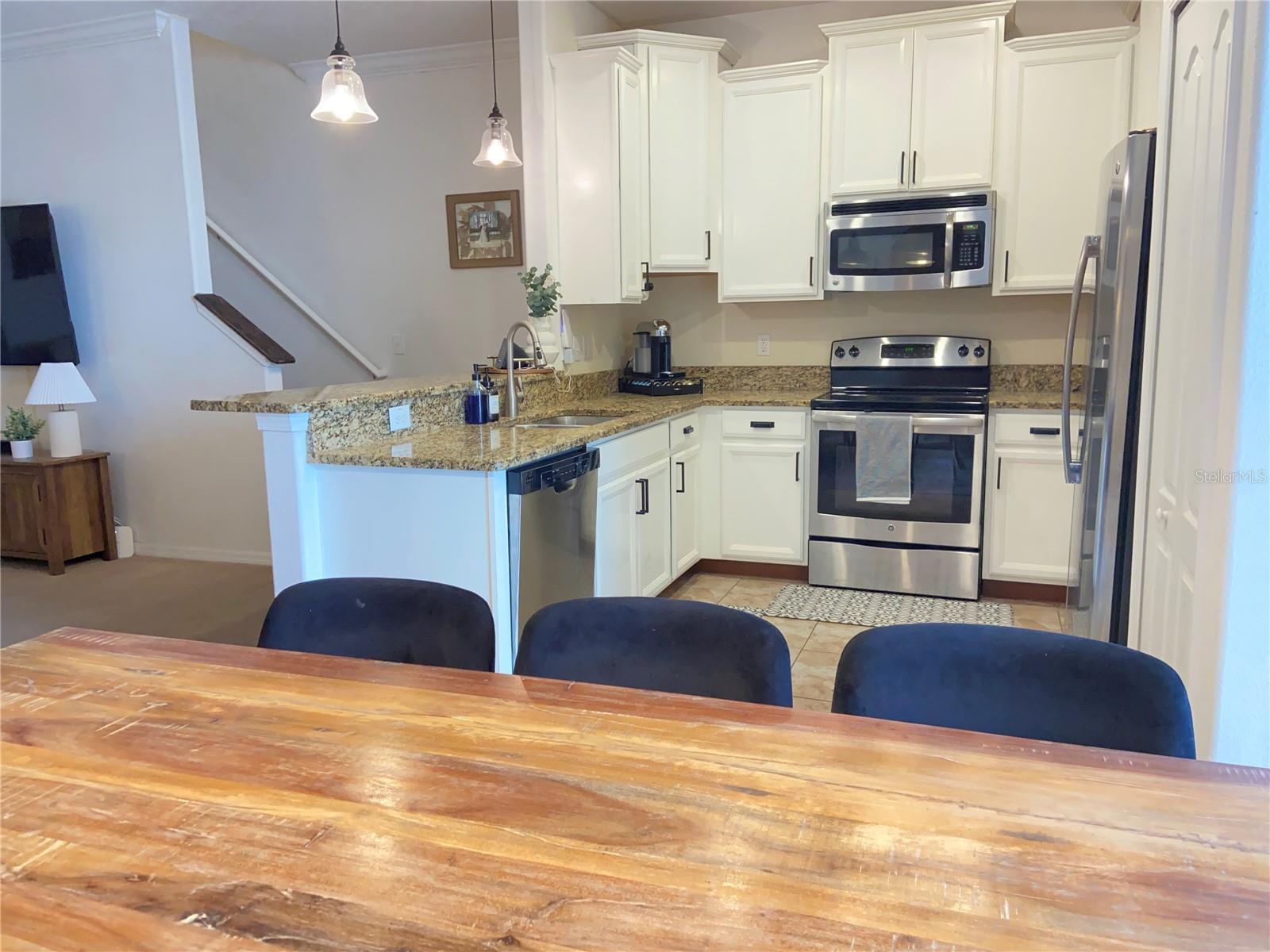 Dining room and kitchen