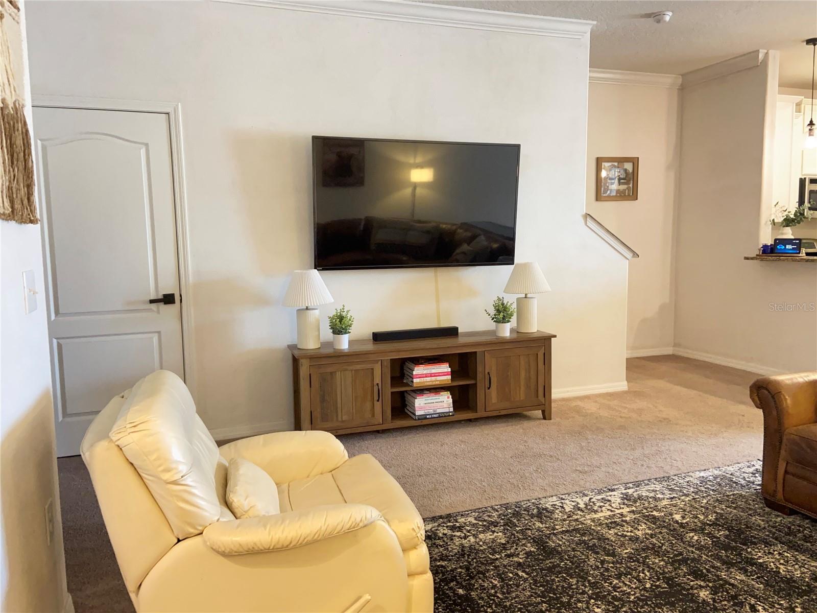 Living room-door to half bath