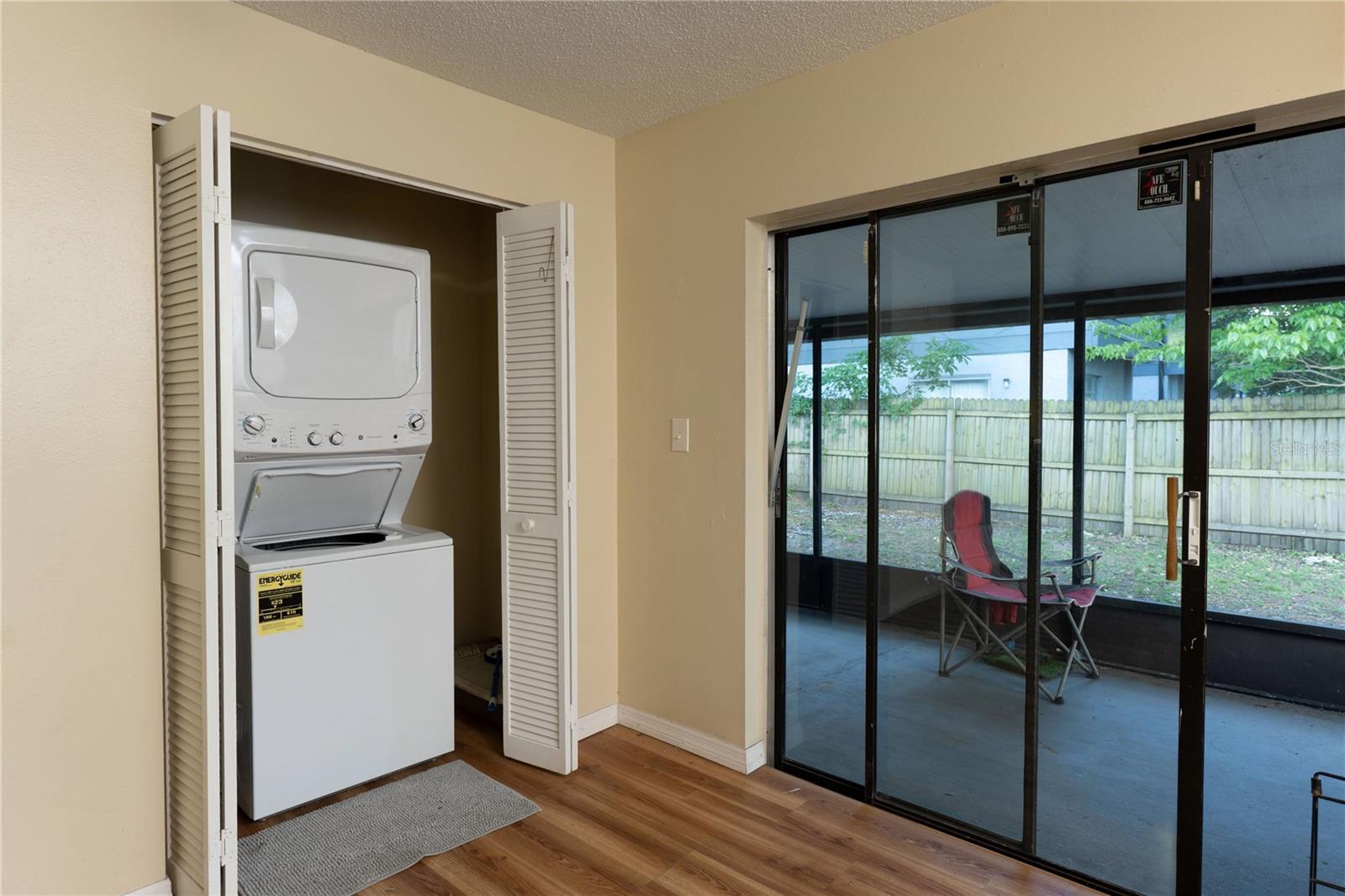 View of Patio/Dinette Space/Laundry Closet