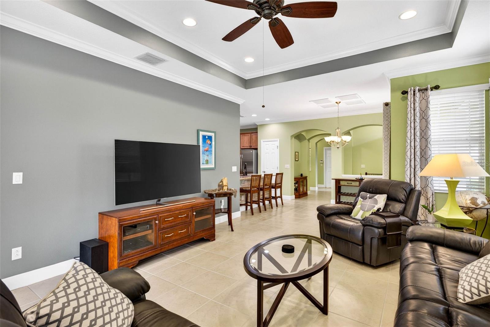 Living area combined with dining room.