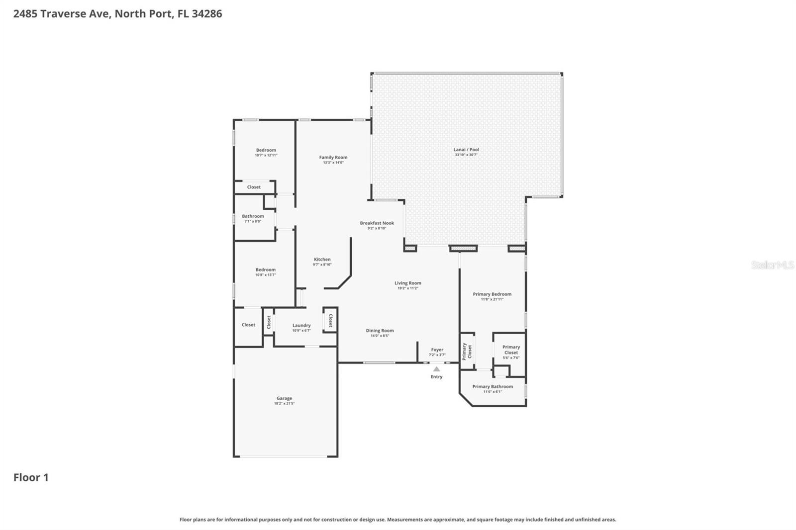 2485 TRAVERSE AVE, NORTH PORT, FL, 34286