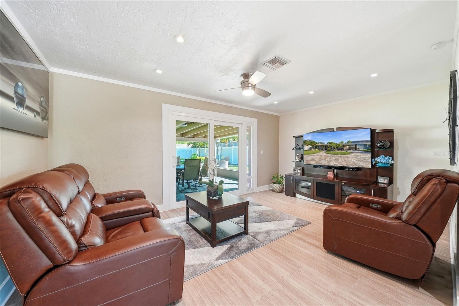 Living Room with access to the screened-in lanai