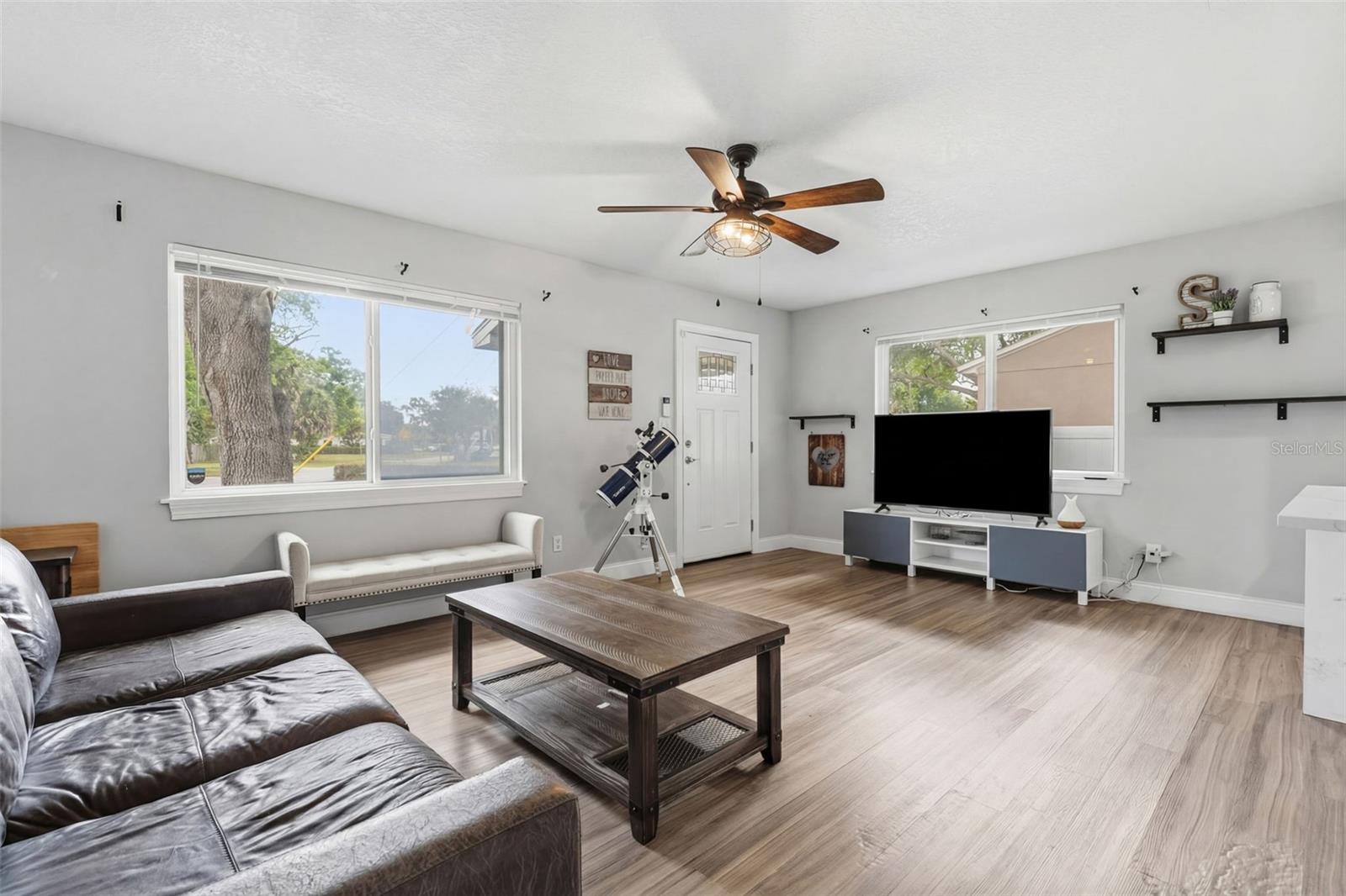 Main living area with seamless flow to kitchen