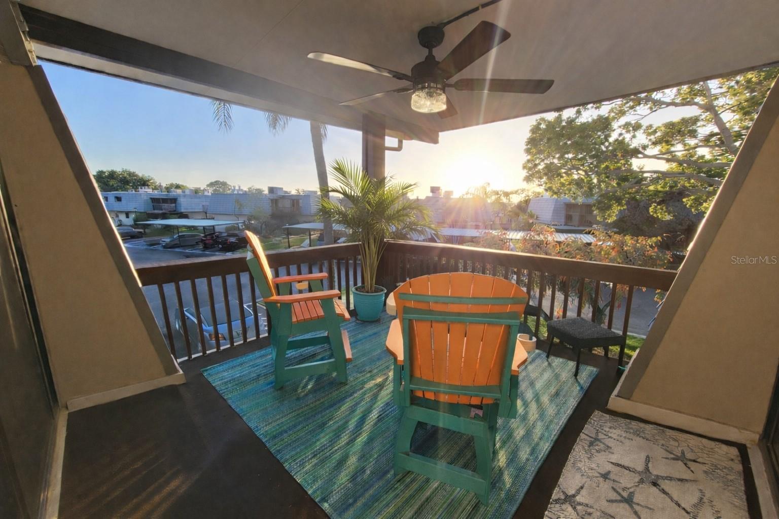Catch sunsets off private master bedroom balcony