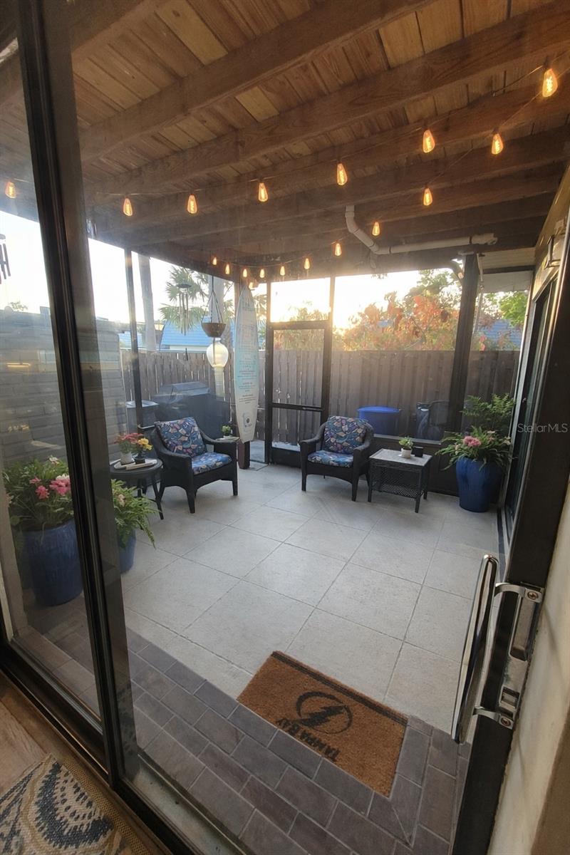 Patio entryway area great for entertaining