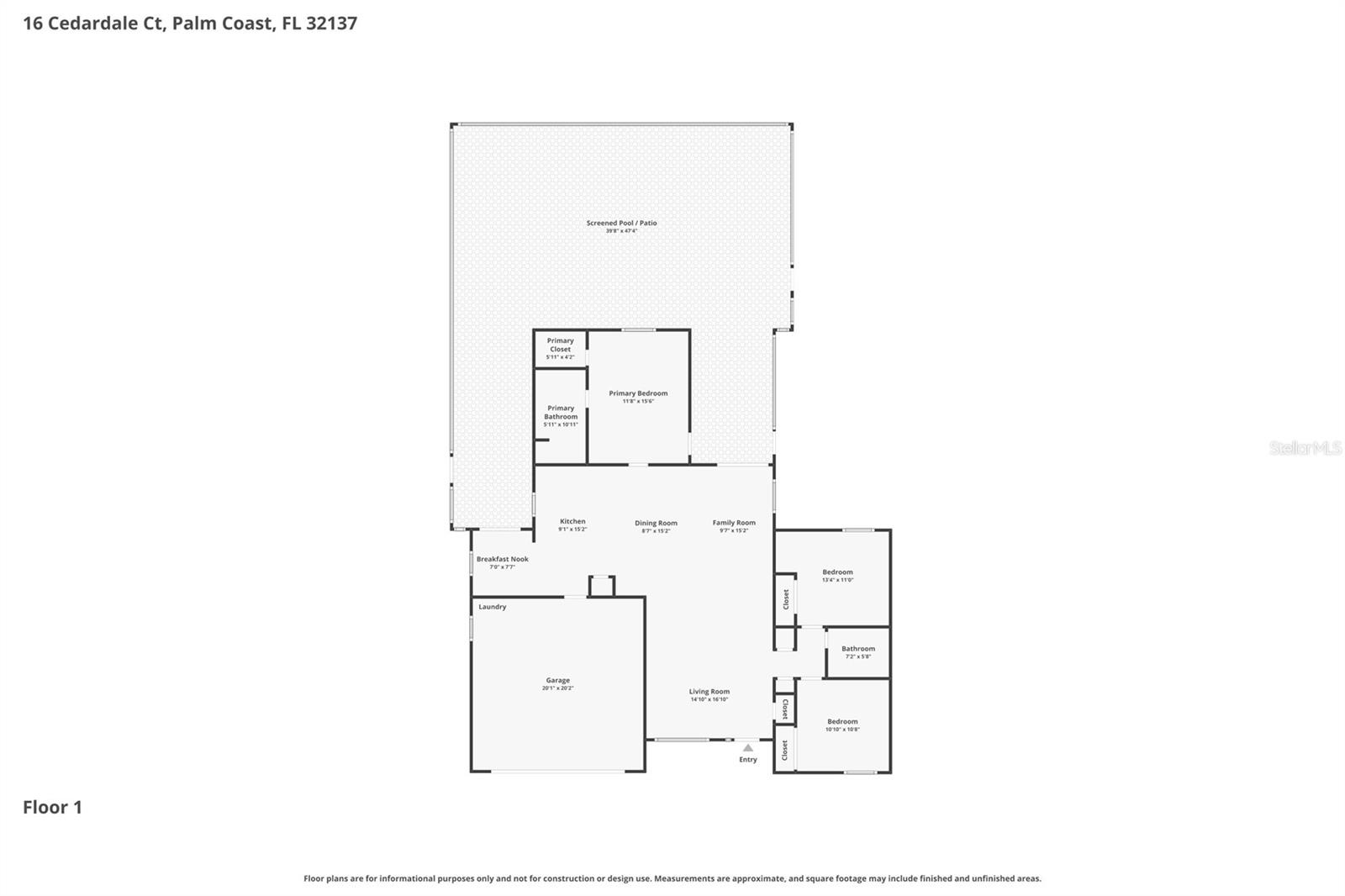 16 CEDARDALE CT, PALM COAST, FL, 32137
