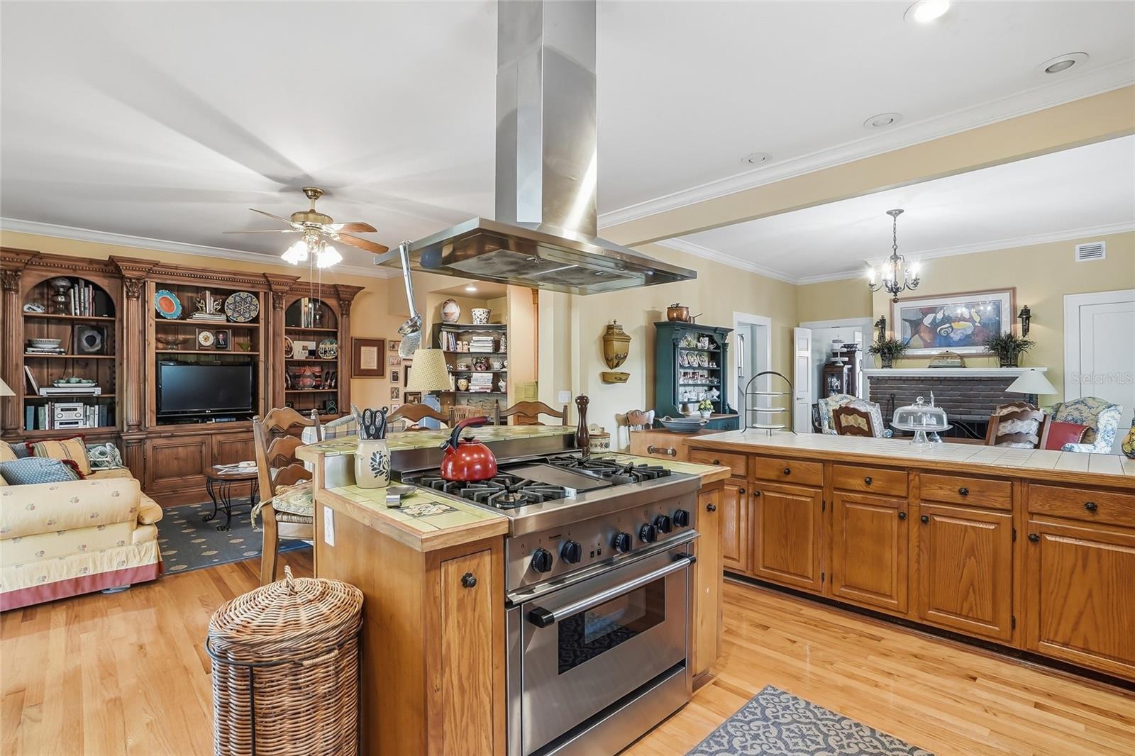 Kitchen with Range and Hood