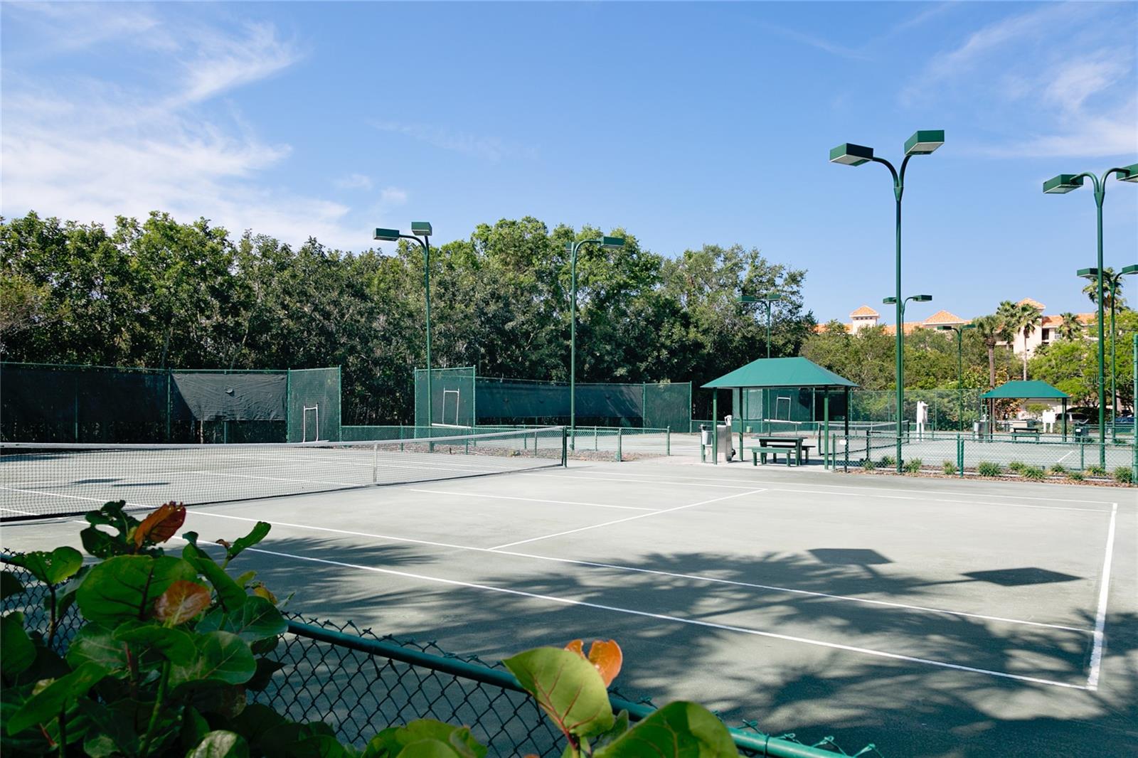 3 Lighted Har-Tru Tennis Courts