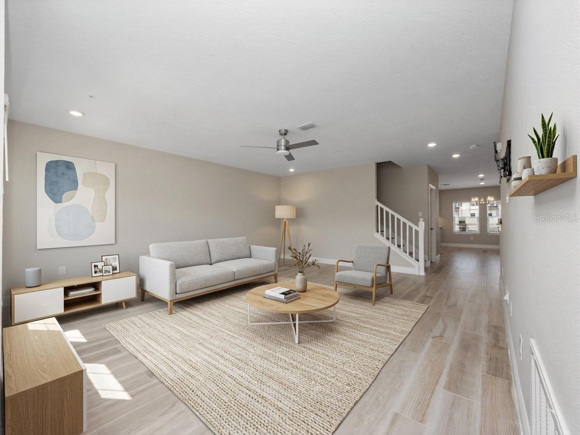 Living room on the second floor