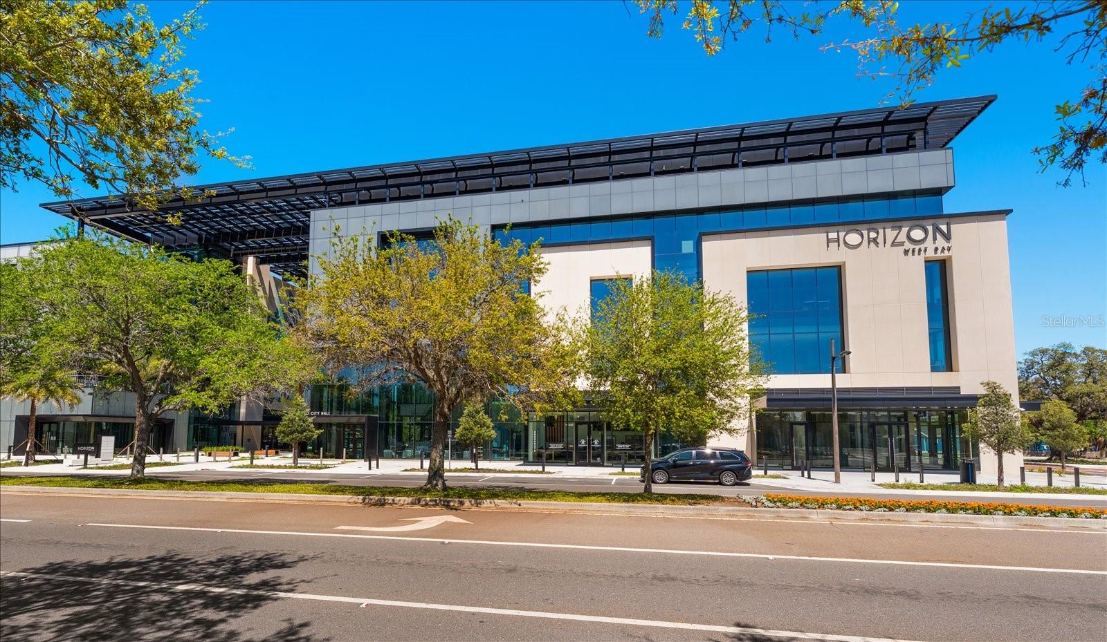 New Largo City Hall with parking garage, retail shops and dining options