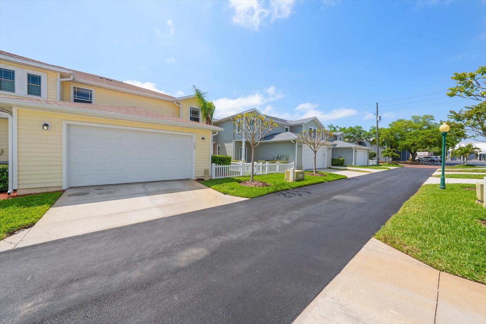 Alley access, driveway to 2 car garage