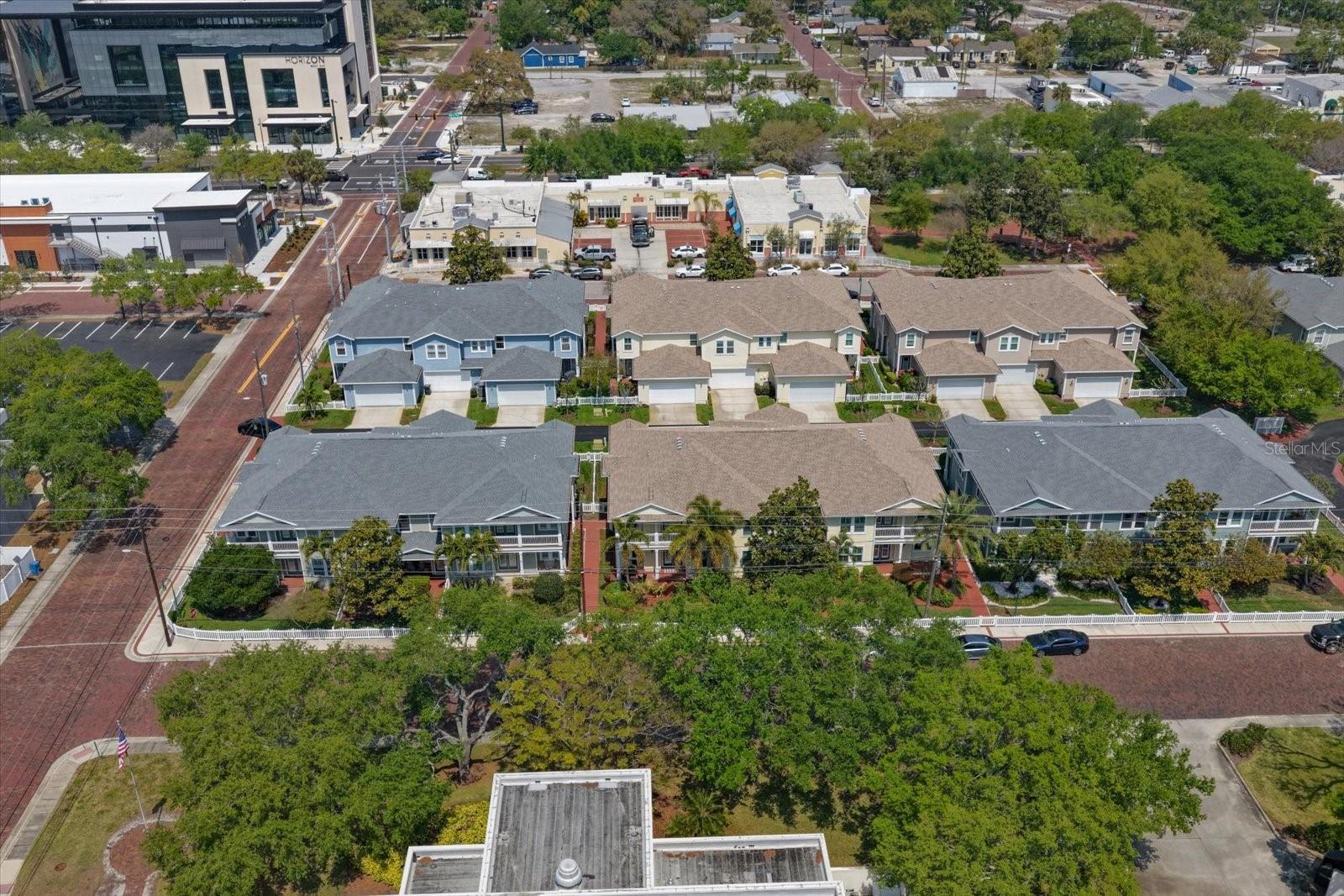 Aerial view of complex