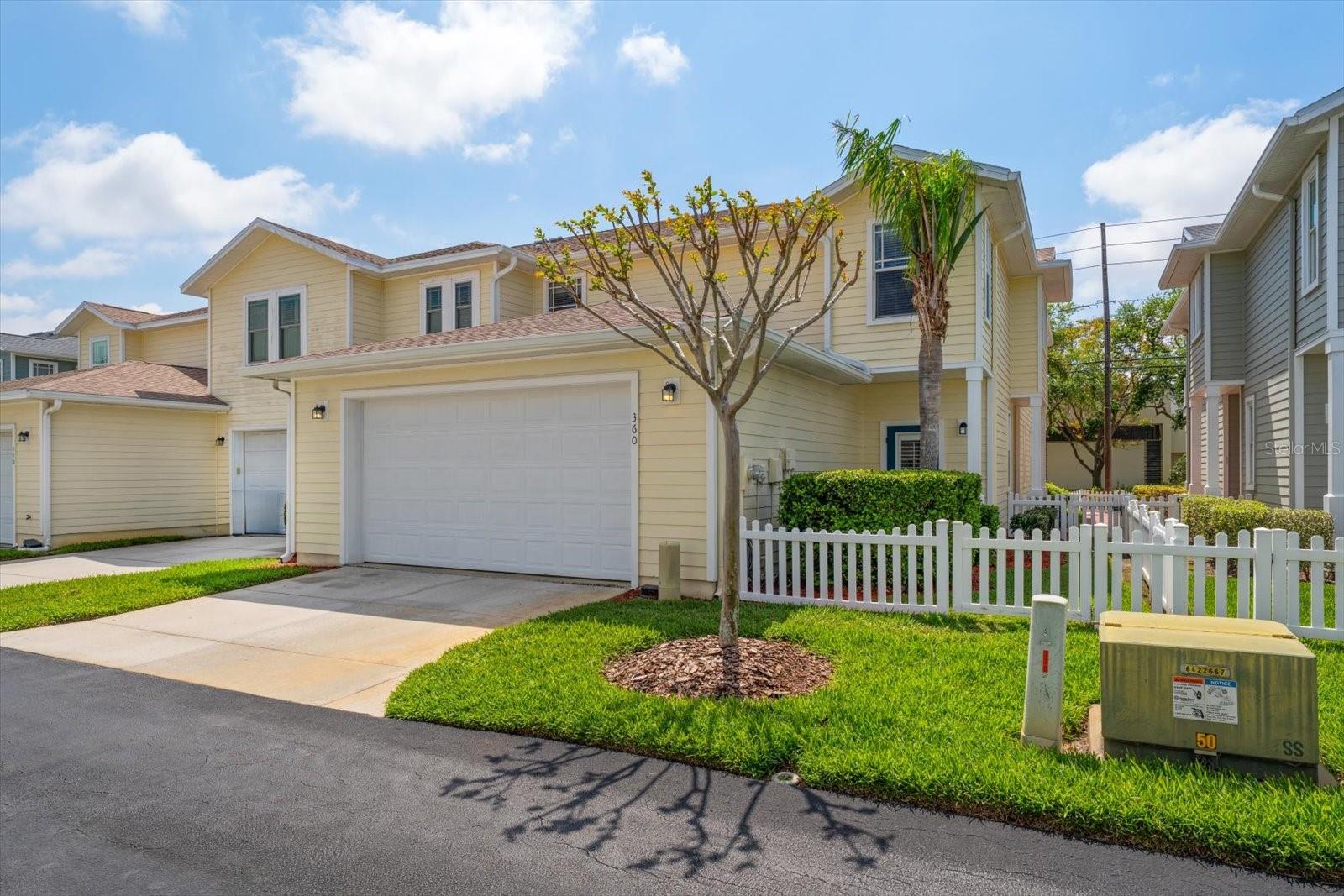Alley access, driveway to 2 car garage