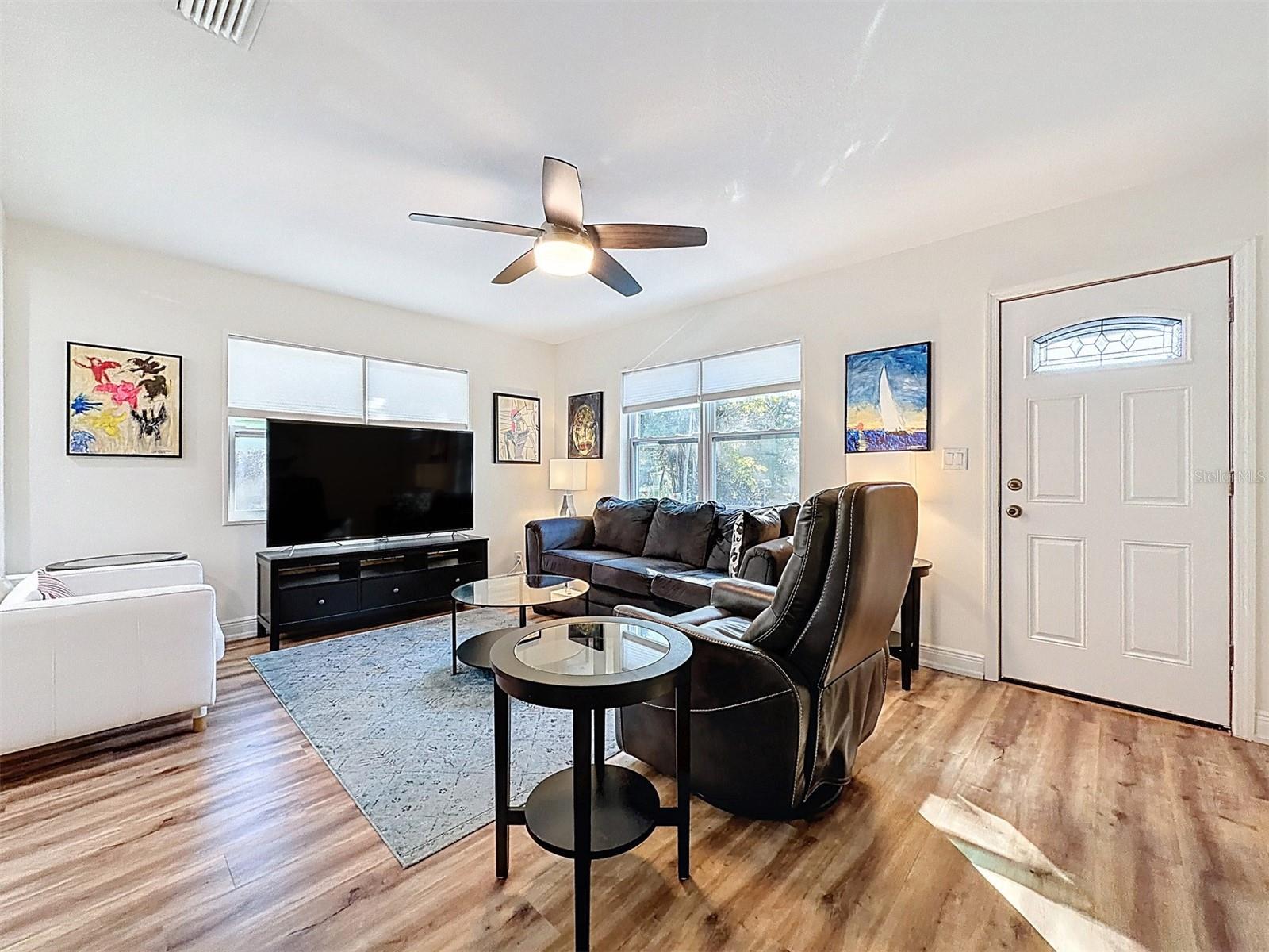 Luxury vinyl plank flooring.