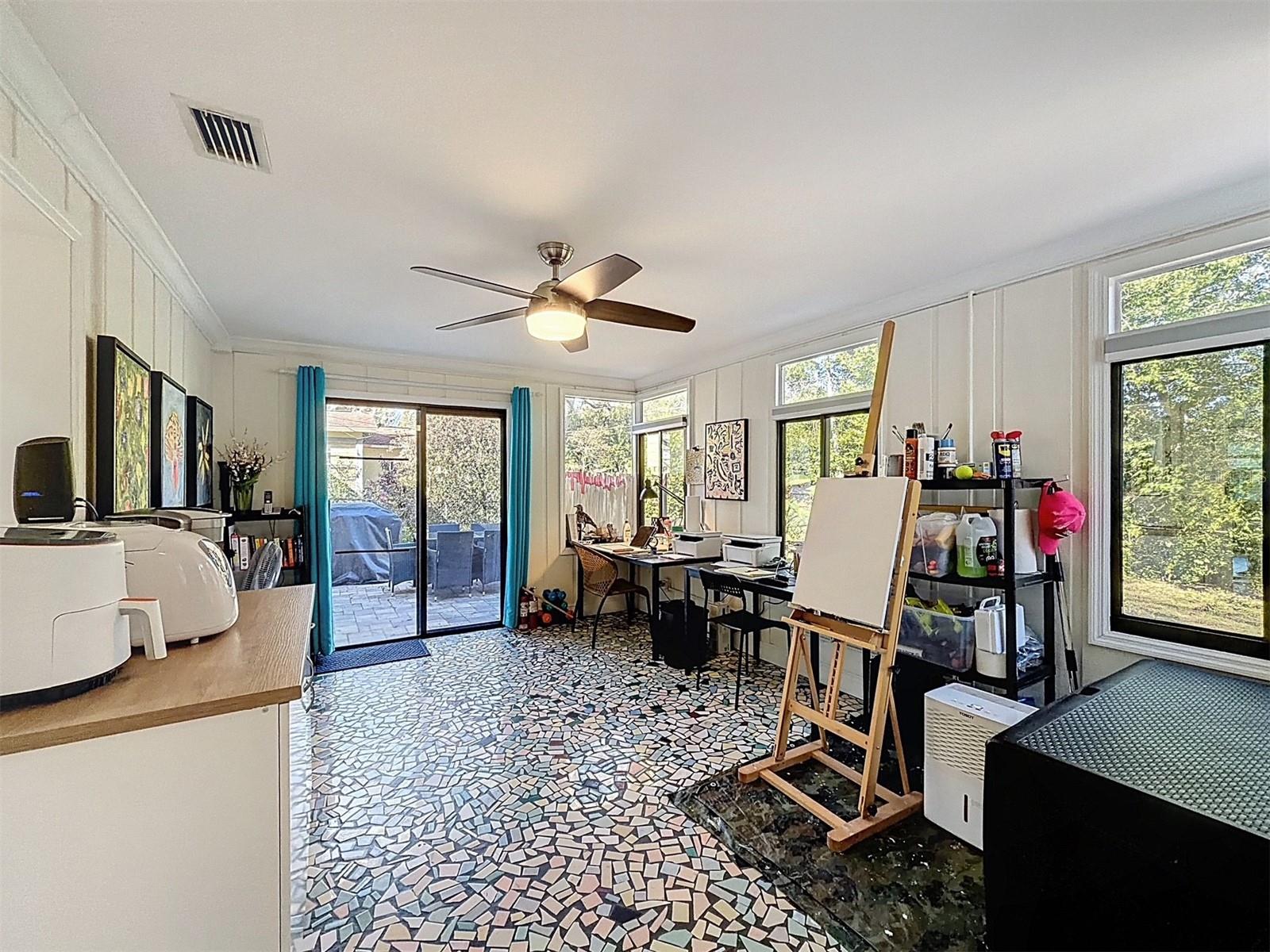 The art studio has a vibe all its own.