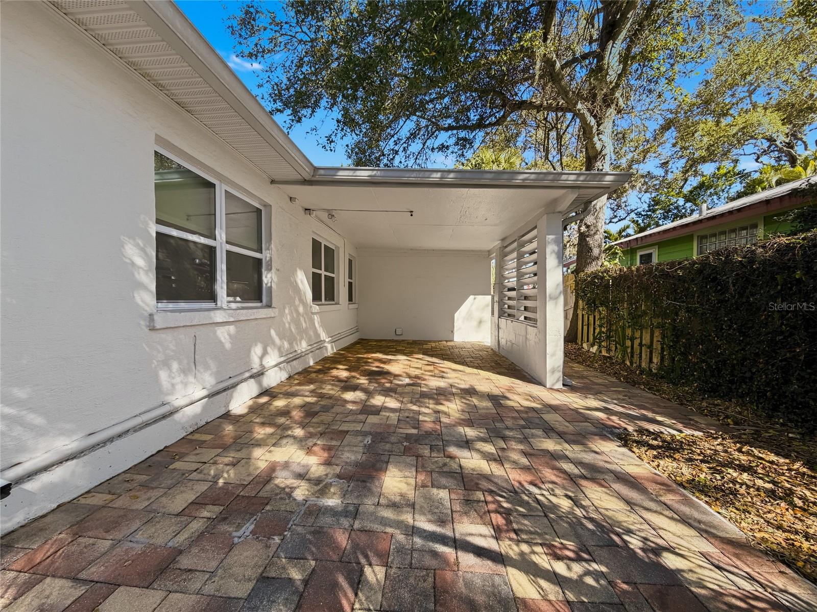 The carport could easily be turned into a garage if so desired.