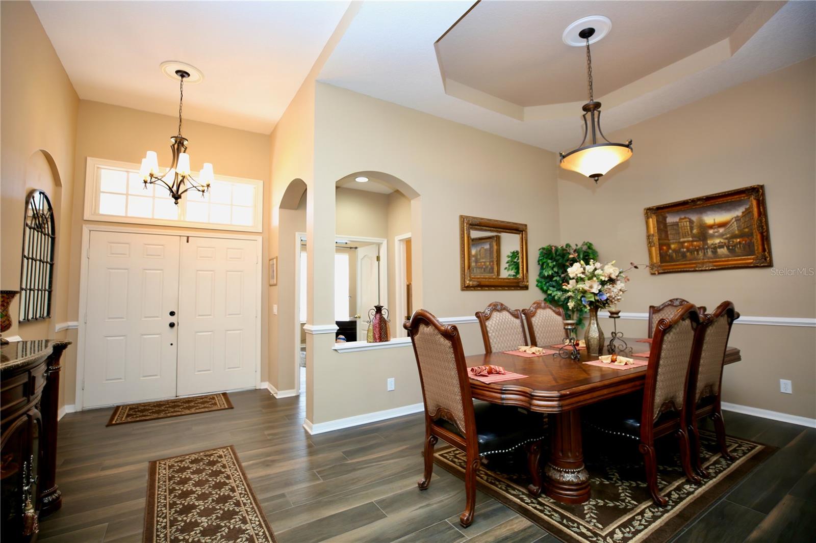 entry and formal dining area