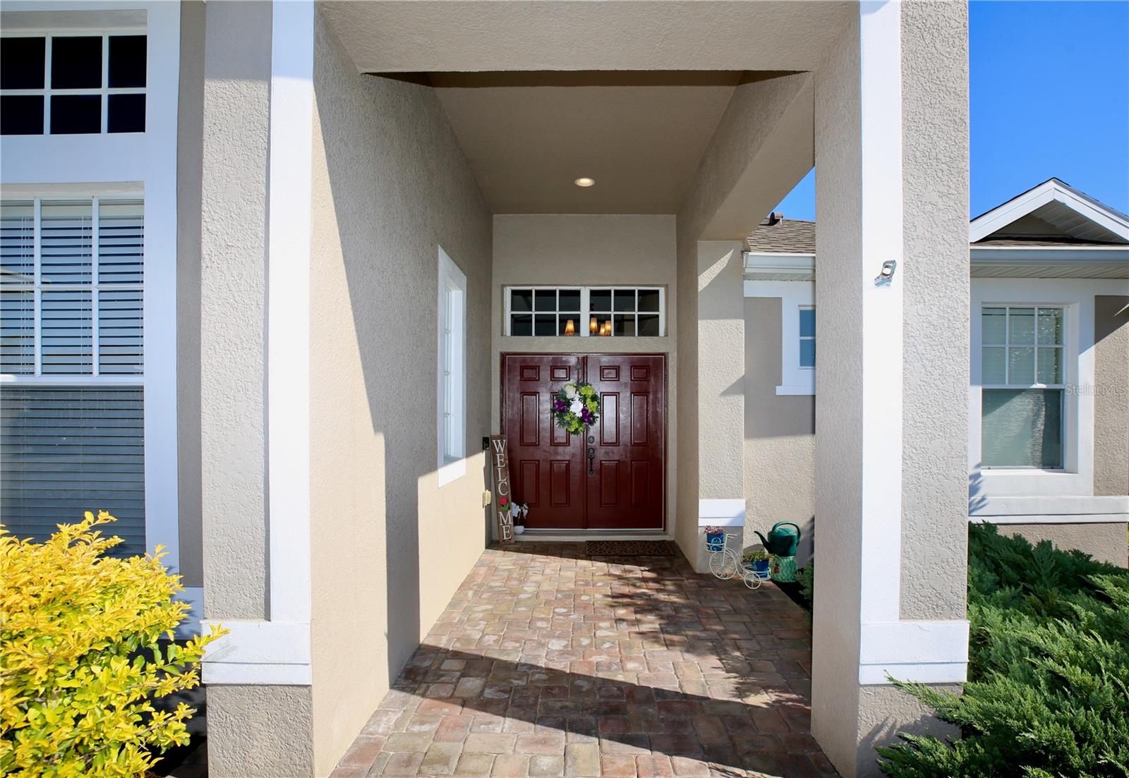 beautiful paved entry way