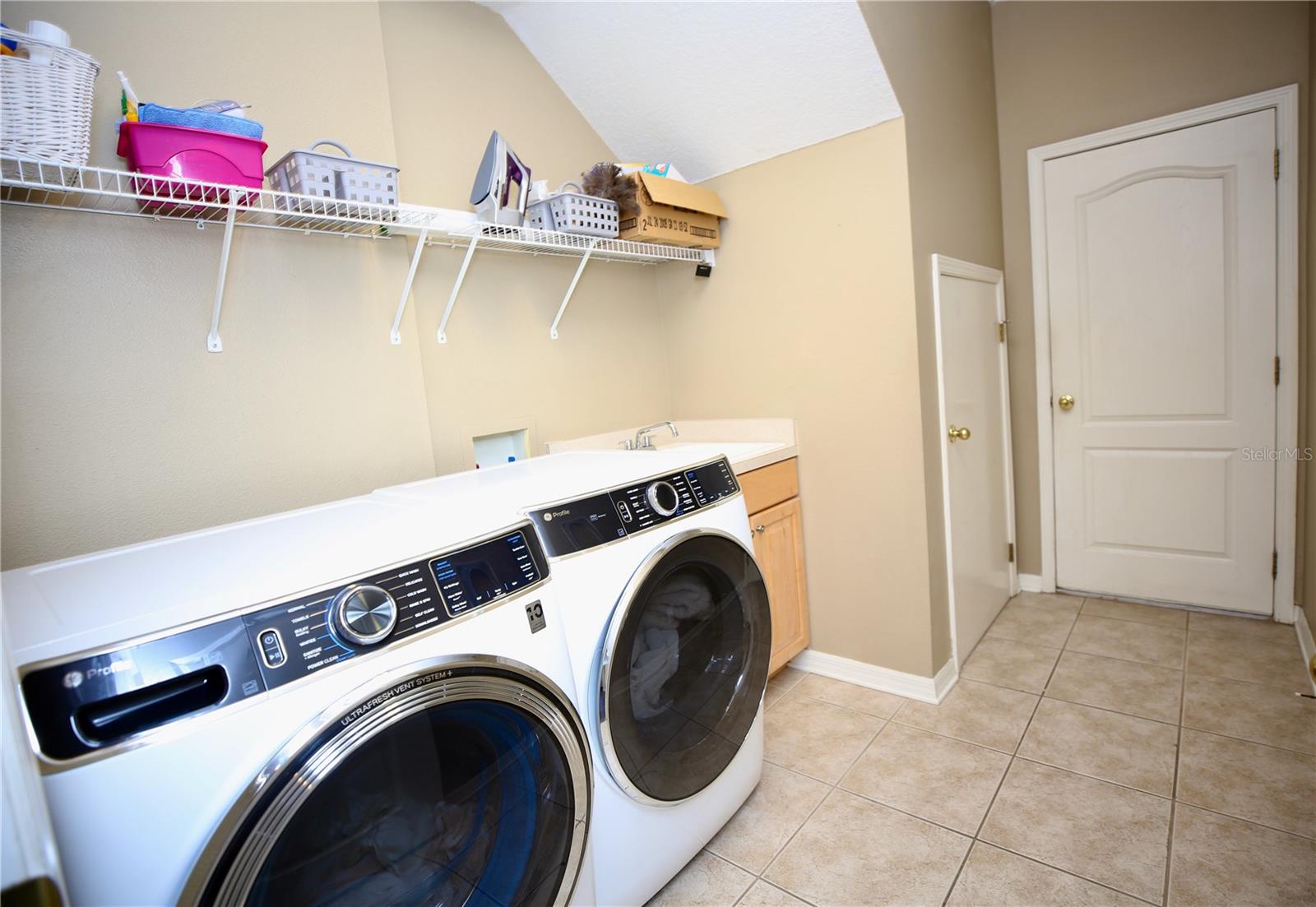 large utility room with extra storage space