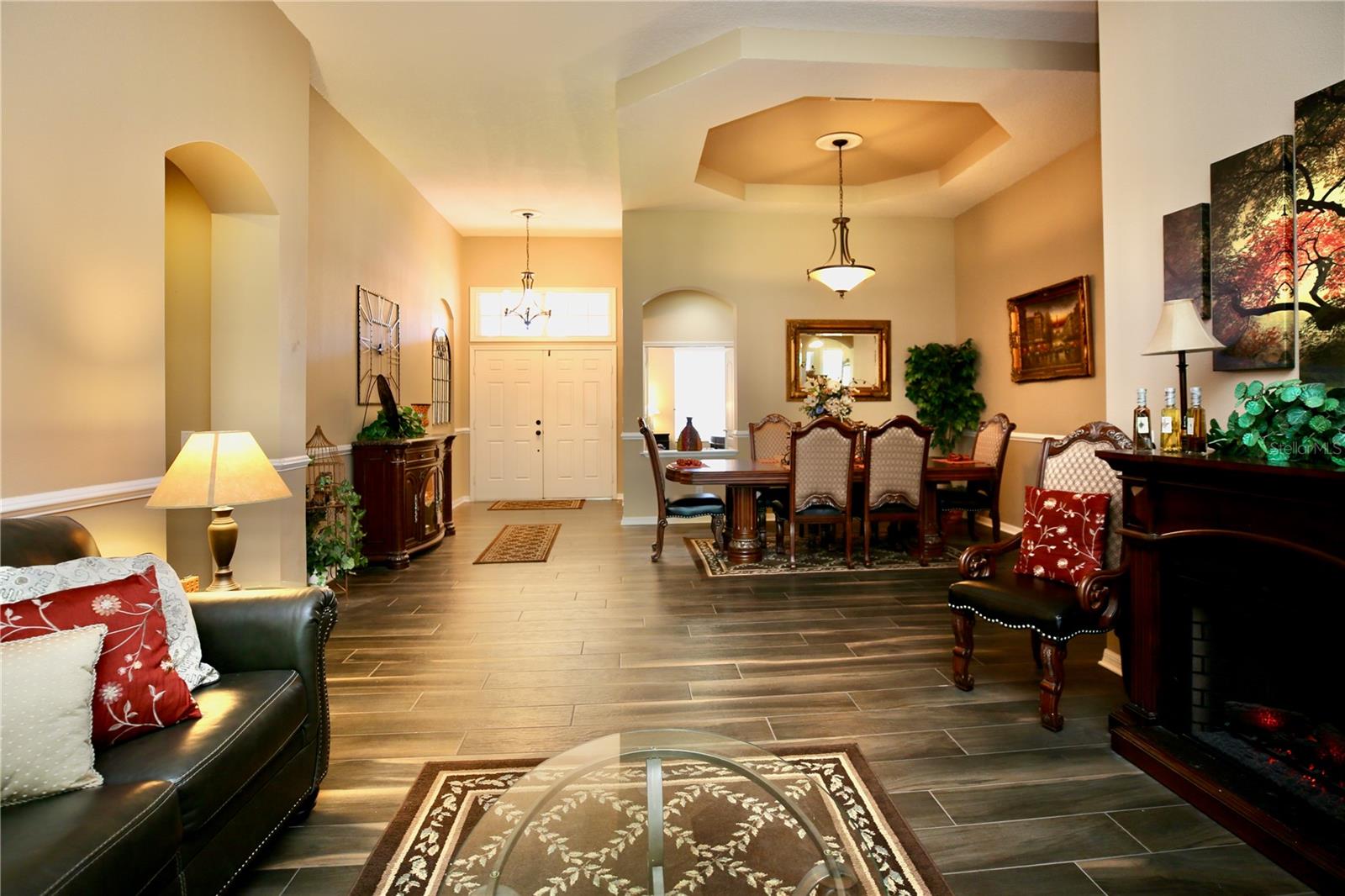 view from the formal living area