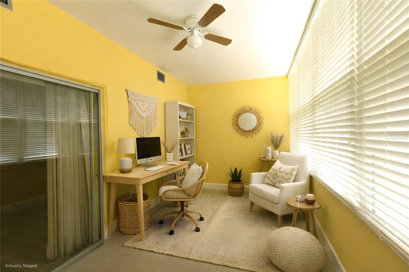 virtually staged office