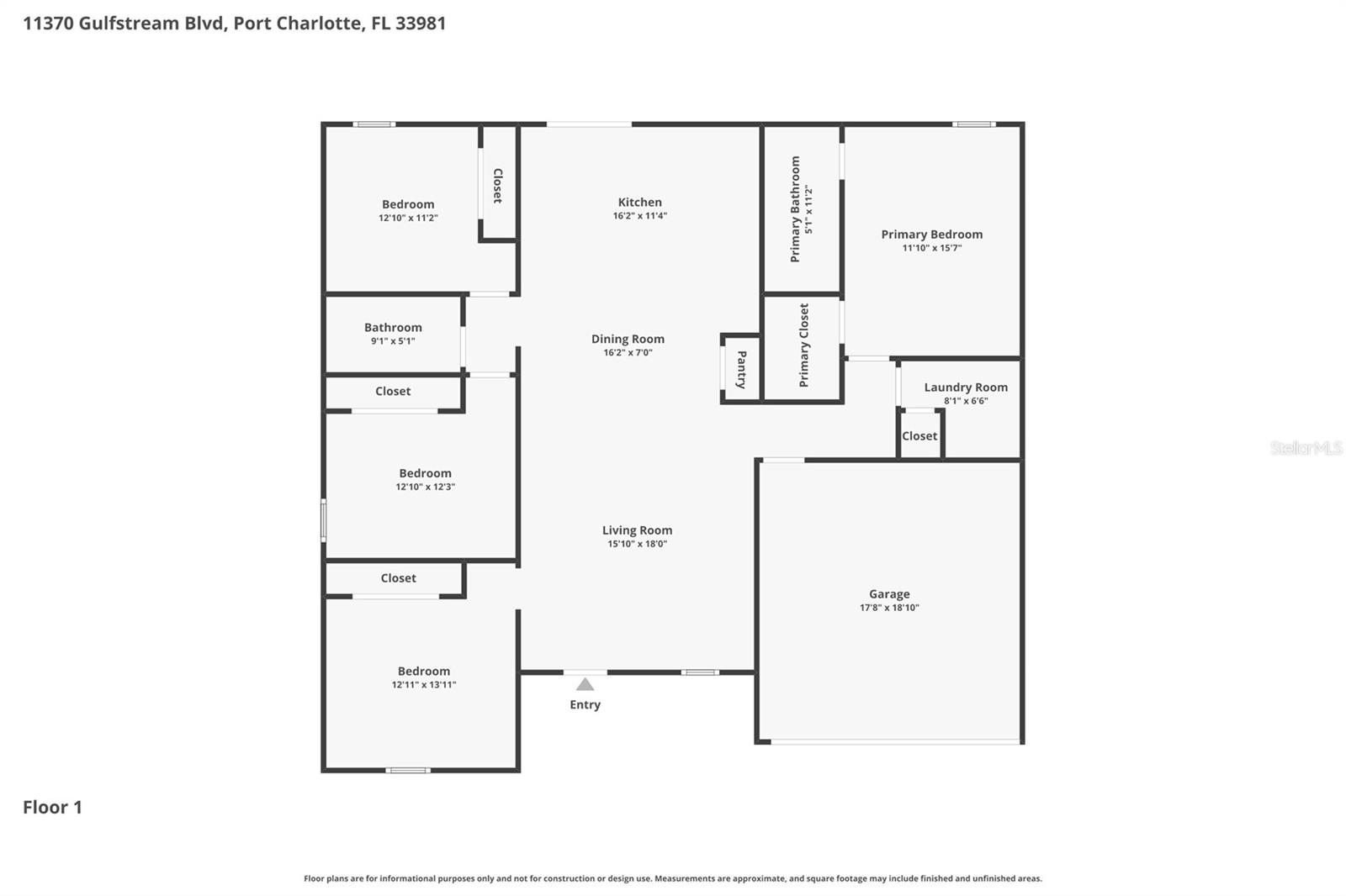 11370 GULFSTREAM BLVD, PORT CHARLOTTE, FL, 33981
