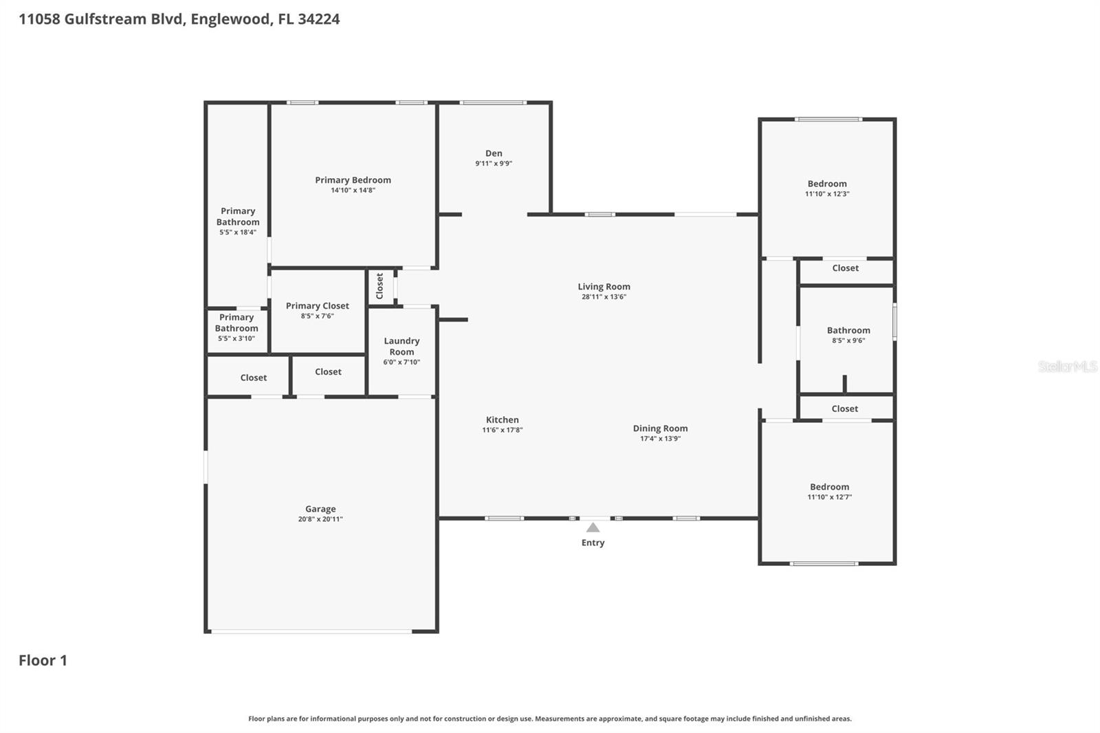 11058 GULFSTREAM BLVD, ENGLEWOOD, FL, 34224