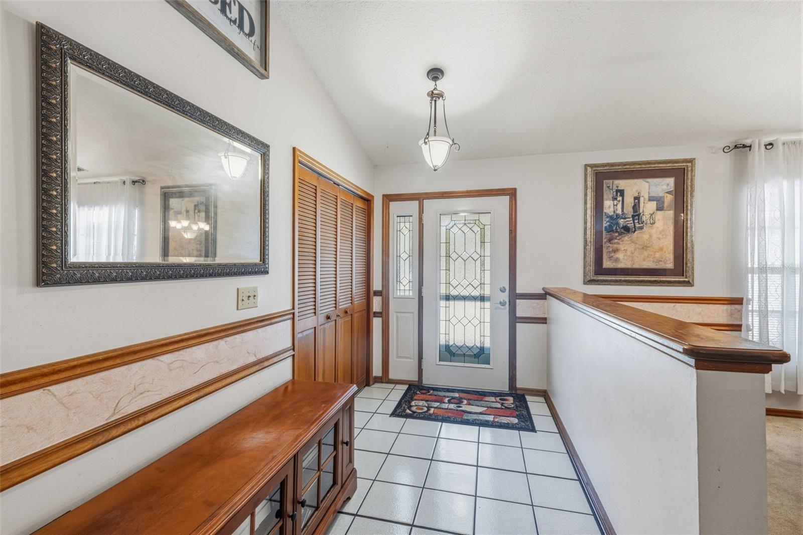 Front Leaded Glass Door