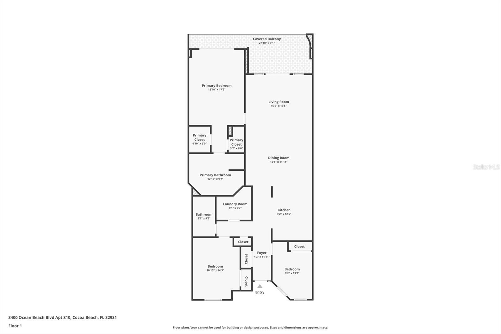 3400 OCEAN BEACH BLVD #810, COCOA BEACH, FL, 32931