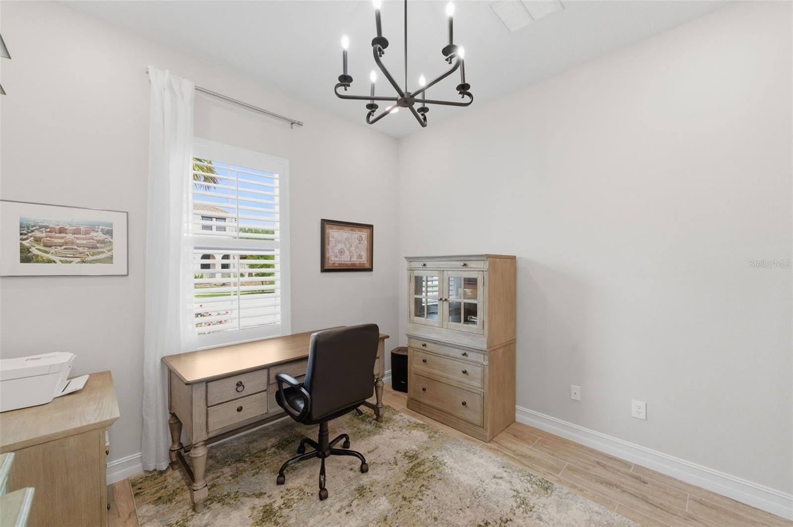 bedroom used as office