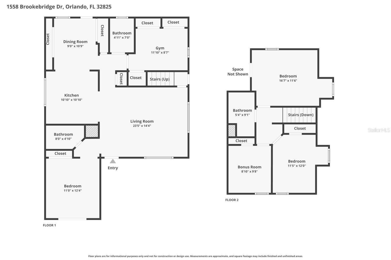 1558 BROOKEBRIDGE DR, ORLANDO, FL, 32825