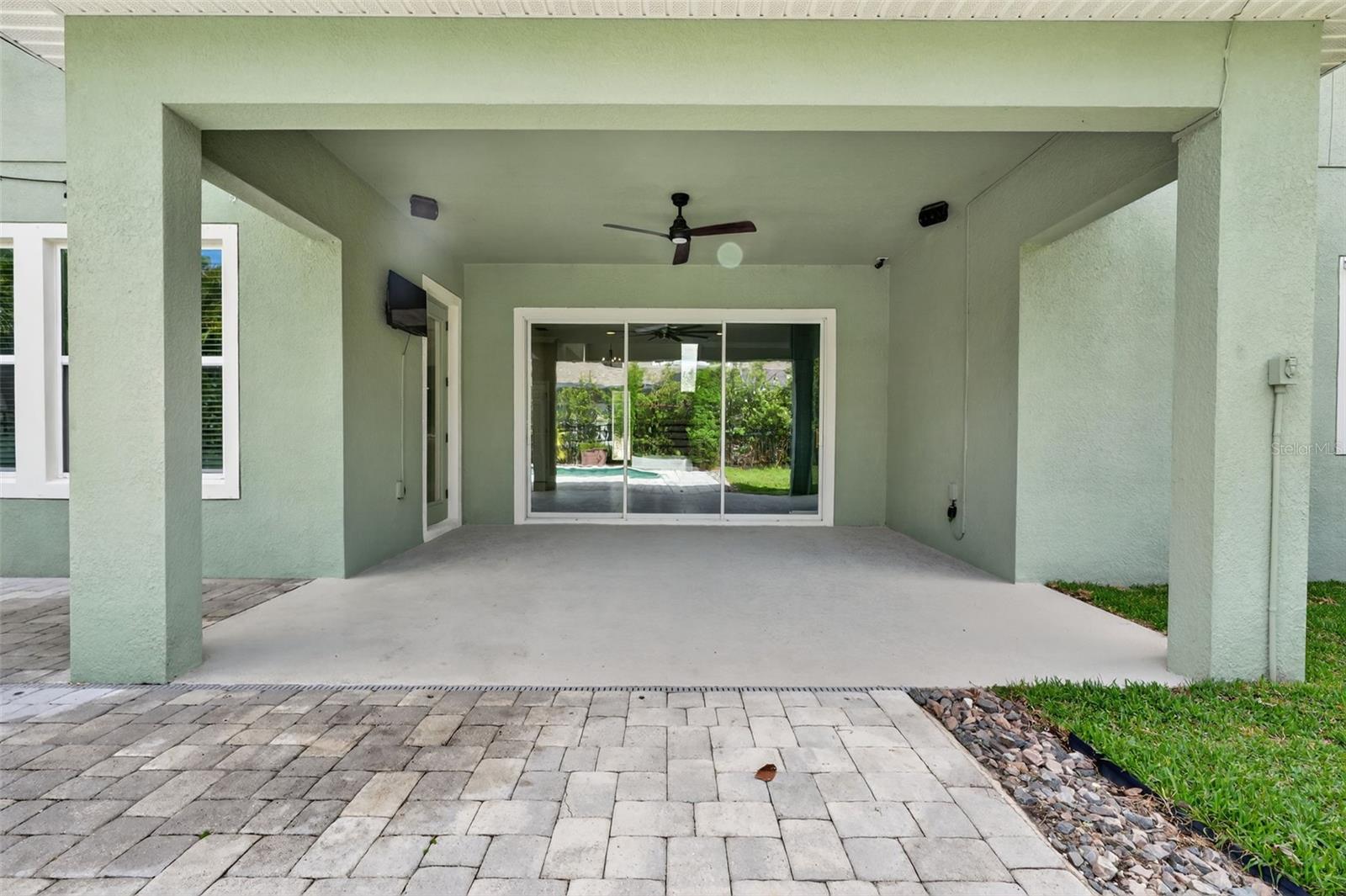 Covered Patio & Extended Pavered Open Patio