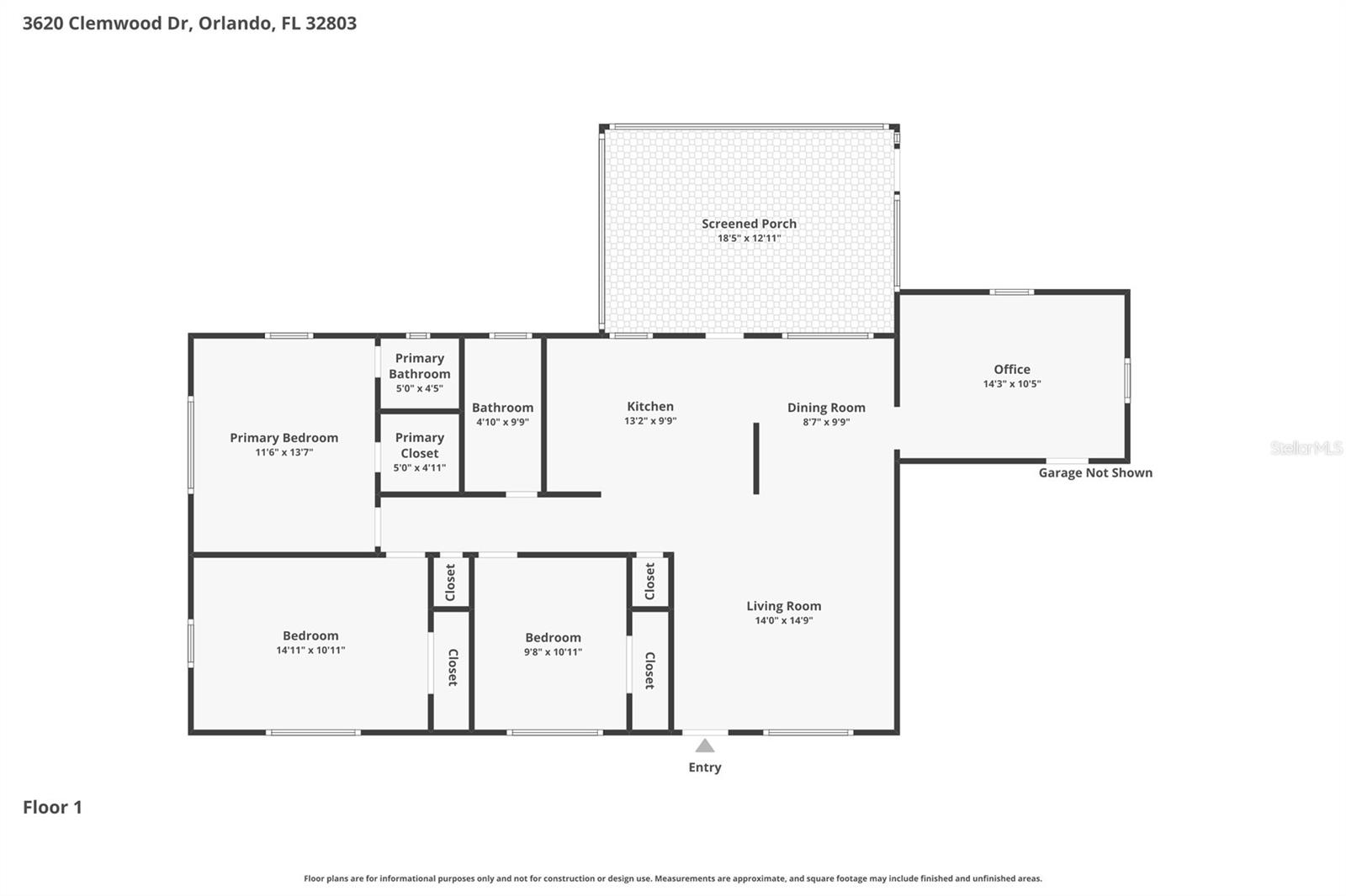 3620 CLEMWOOD DR, ORLANDO, FL, 32803