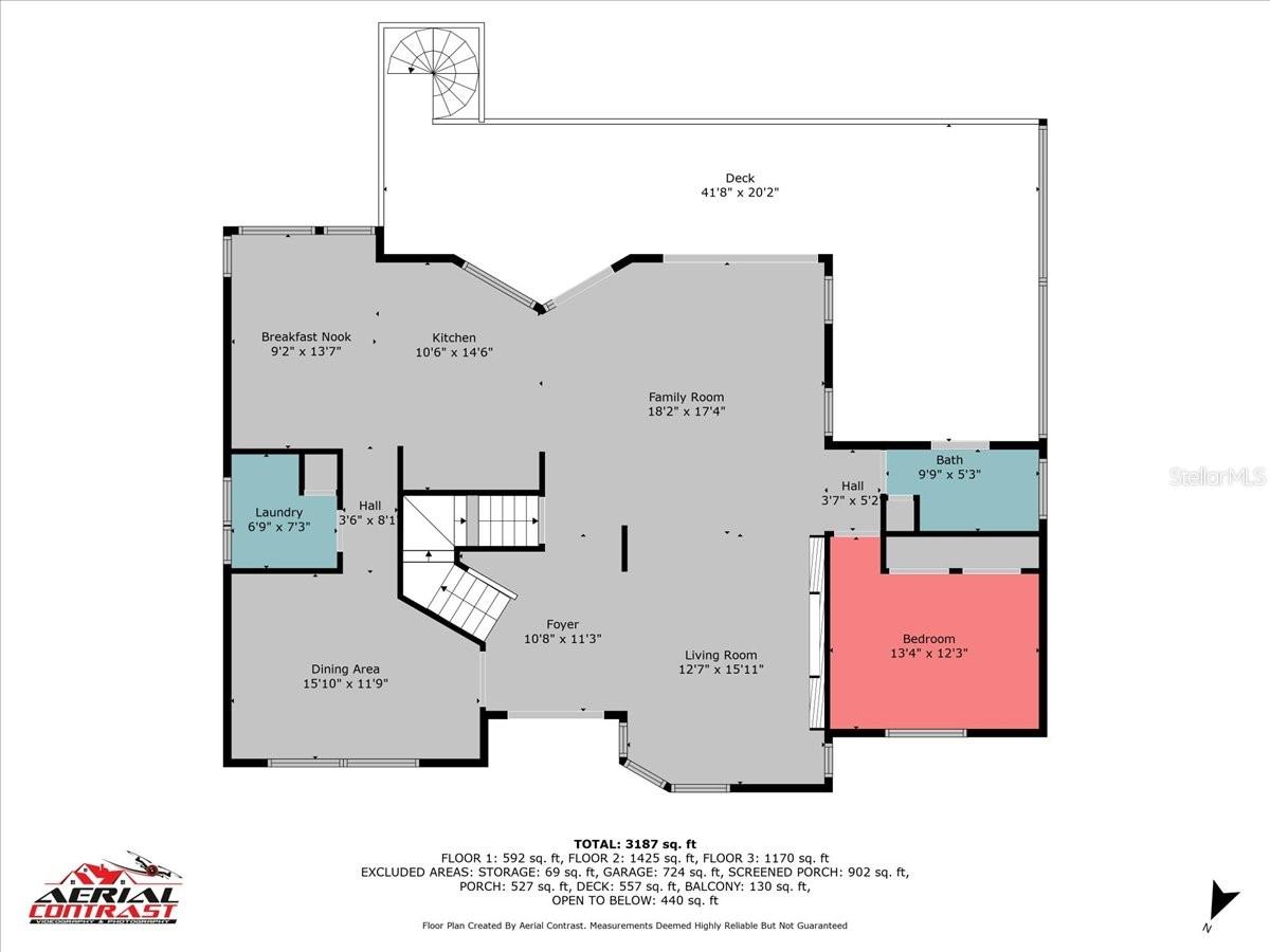 2nd floor: main living level