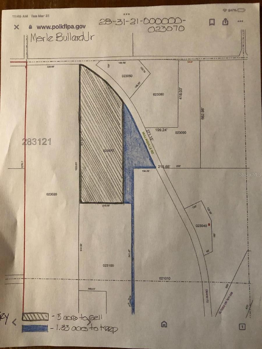MULLINSVILLE RD., FROSTPROOF, FL, 33843